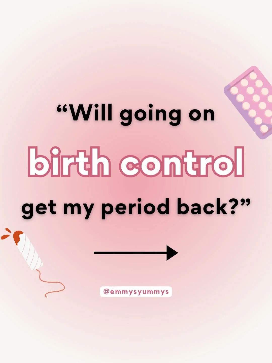 A frequently asked question I get is &ldquo;will birth control help me with regulating my periods?&rdquo;💊

And we need to talk about this⬇️

Very often doctors will prescribe going on hormonal birth control to women who haven&rsquo;t had a period, 