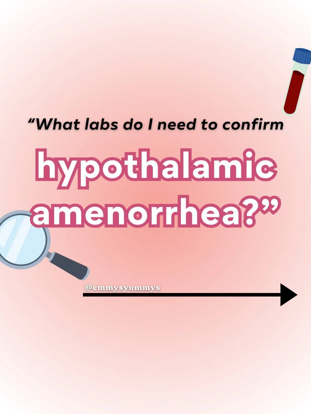 Save this for the next time you get your labs done! 👆🏼

Unfortunately many practitioners don&rsquo;t test everything that we need and miss out on some key hormones that will confirm HA!

In the case of Hypothalamic Amenorrhea, we tend to see low ho