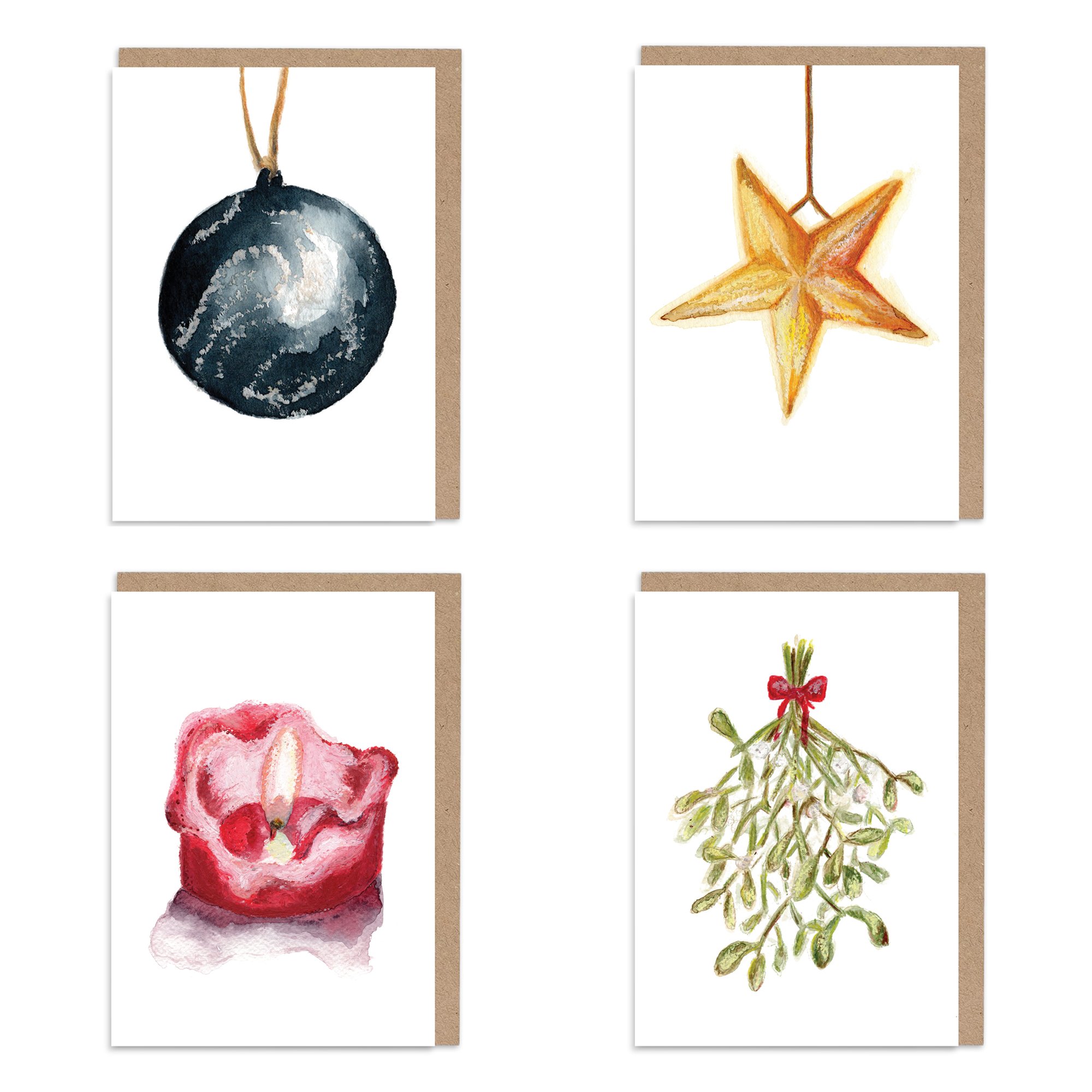Pack of Four Christmas Cards