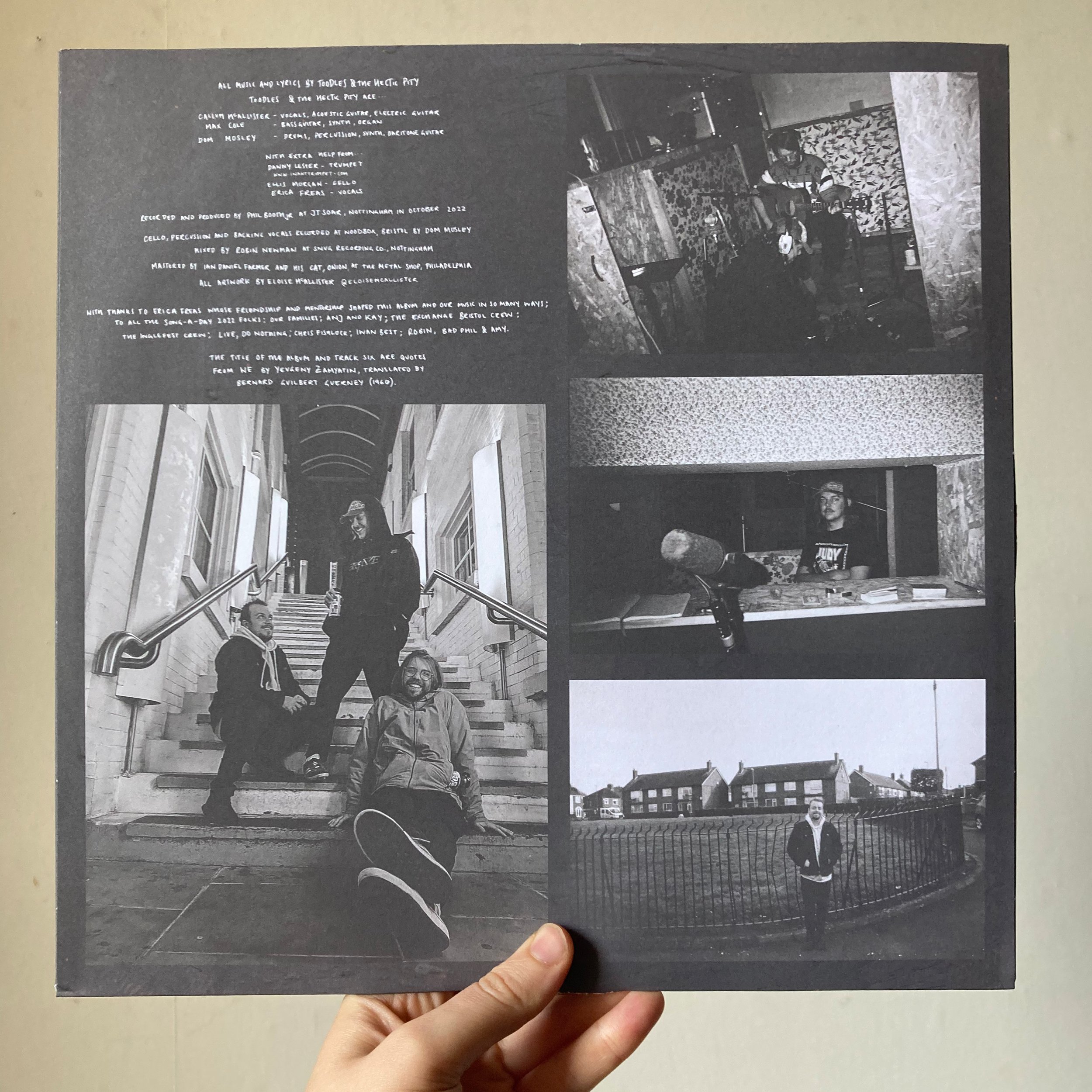 'Hold On To Happiness With Both Hands' - Inner Sleeve/Lyric Insert