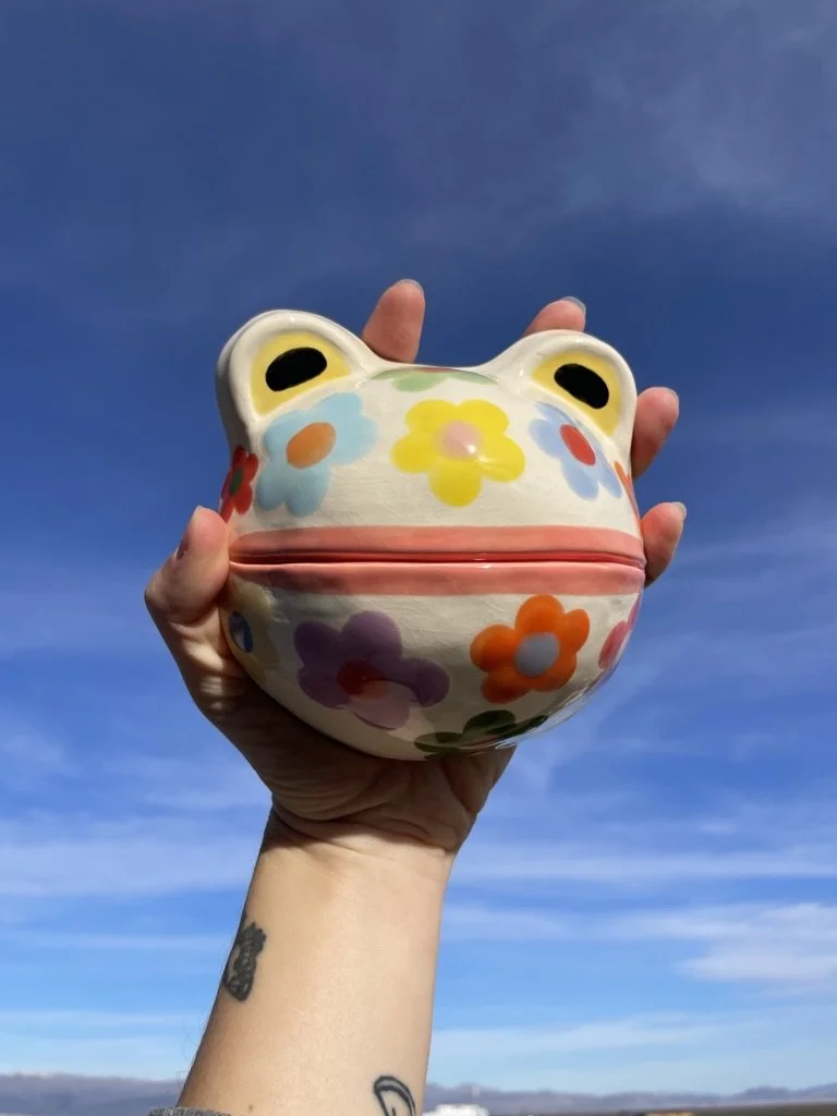 Flower Frog- wall hanging ceramic — LORIEN STERN