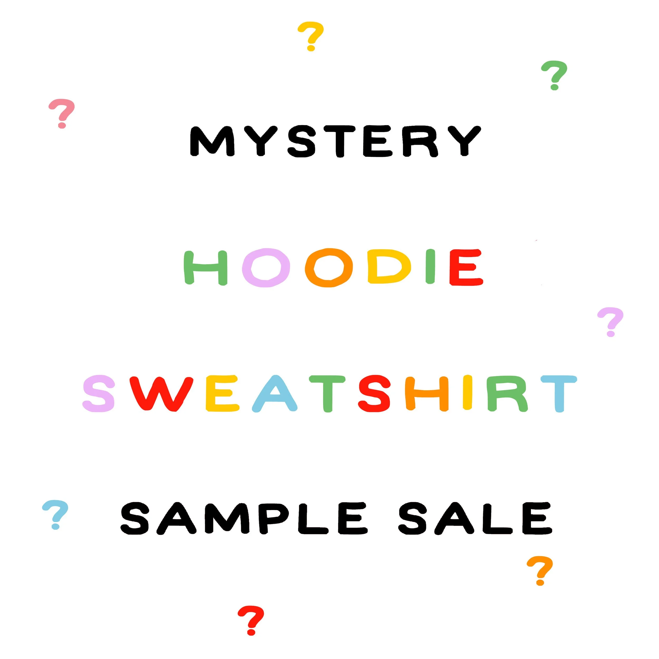 Hoodie Sweatshirt  -Mystery Clothing Sample Sale