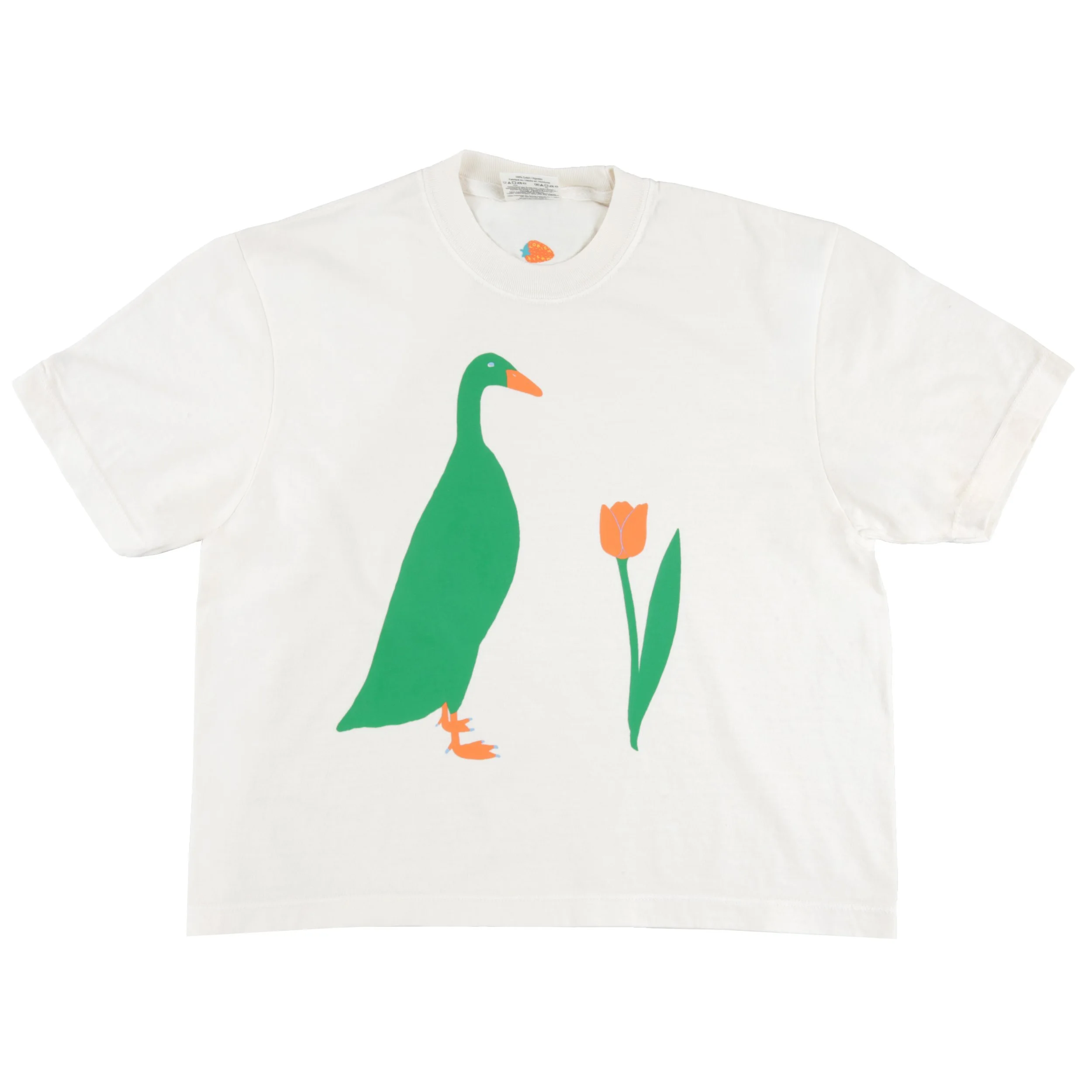 Duck and Tulip Boxy Crop Tee