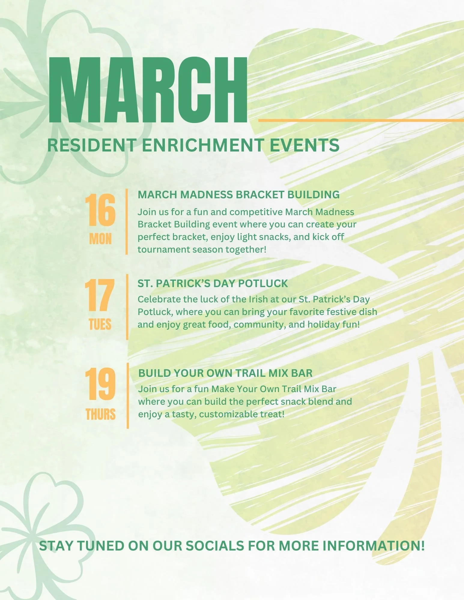 Join us for our March events!