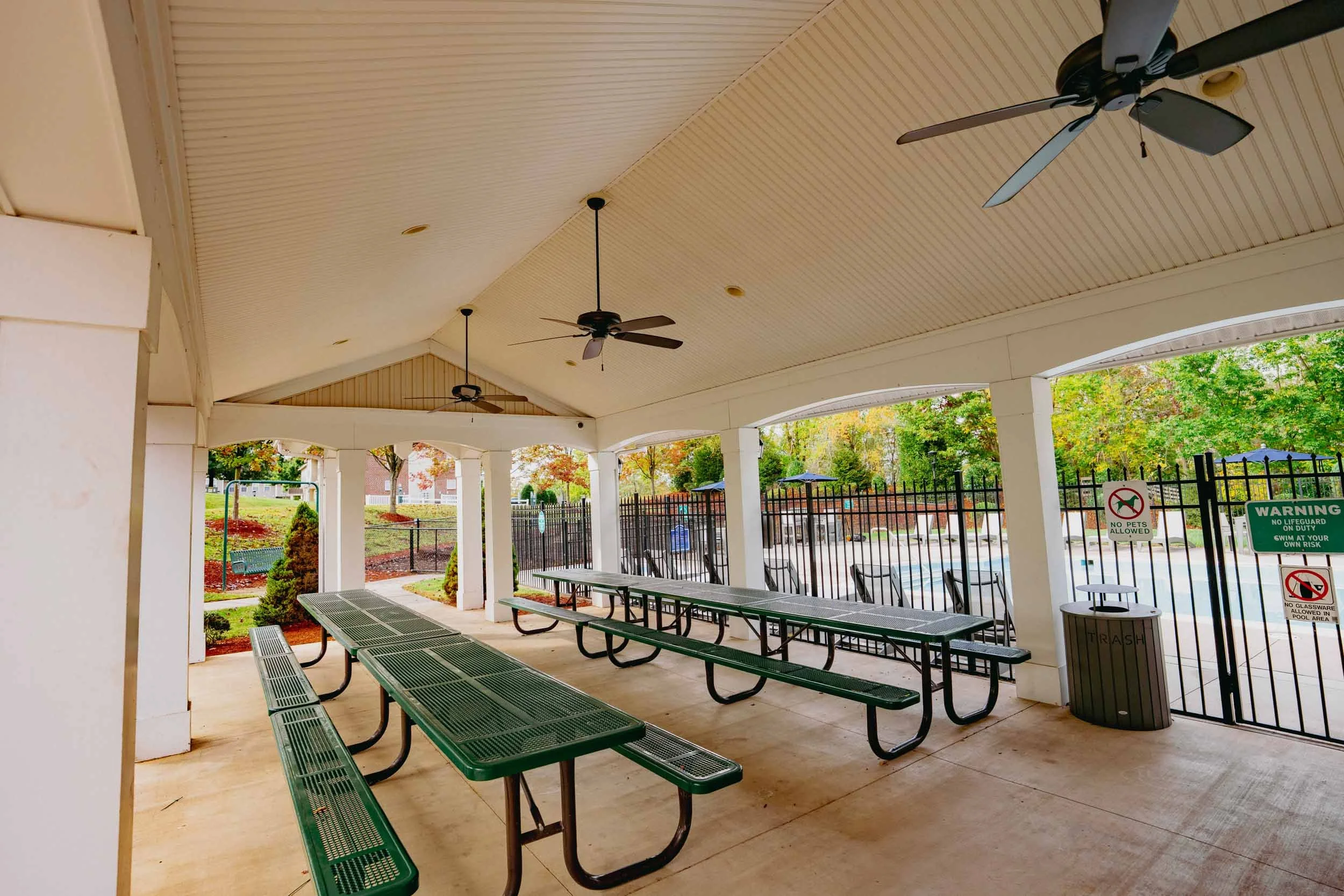 Maple Ridge Townhomes | Student Apartments in Blacksburg, VA | Poolside Lounge