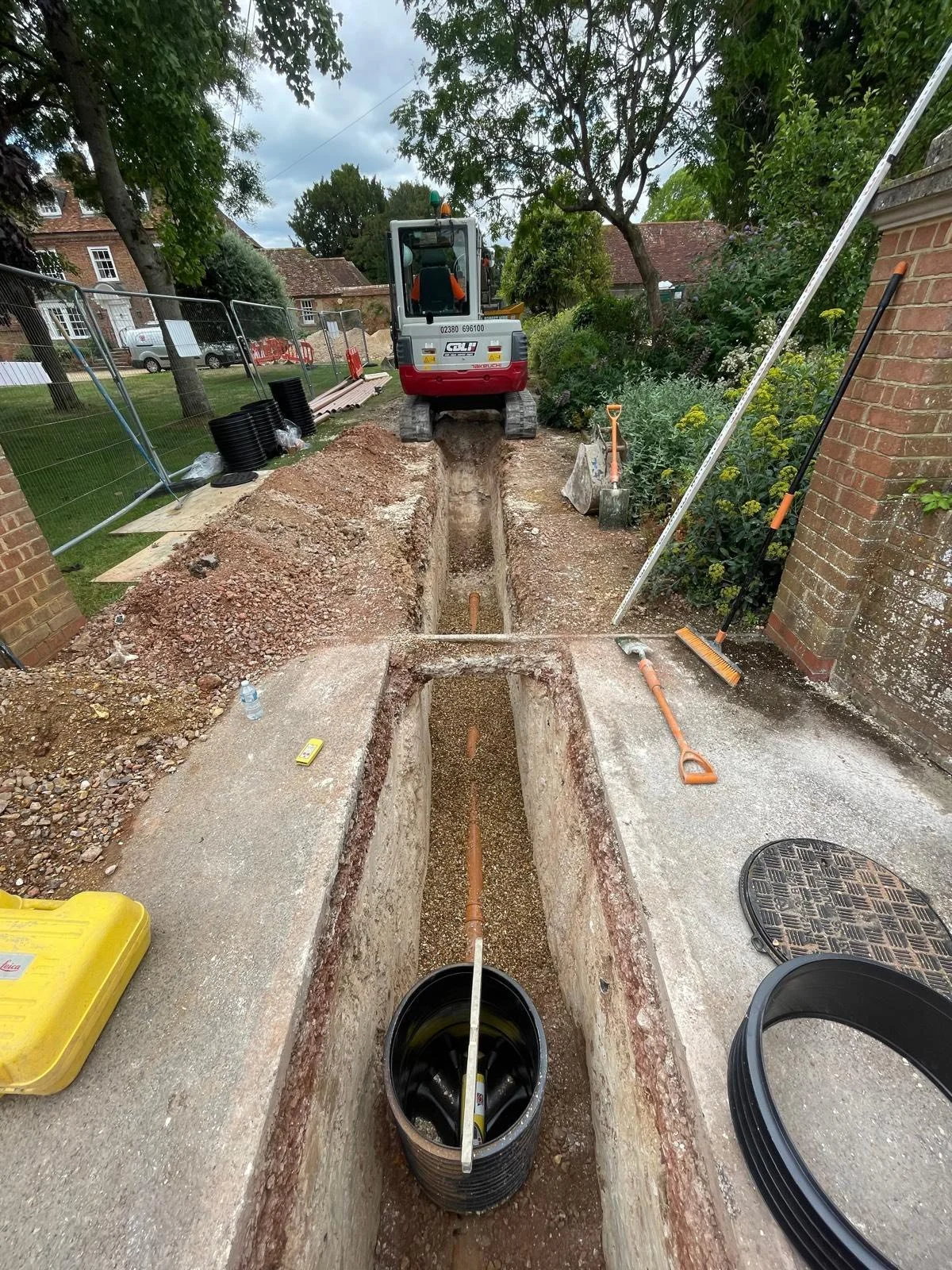 Restoring sewage pipework on a historic Hampshire property