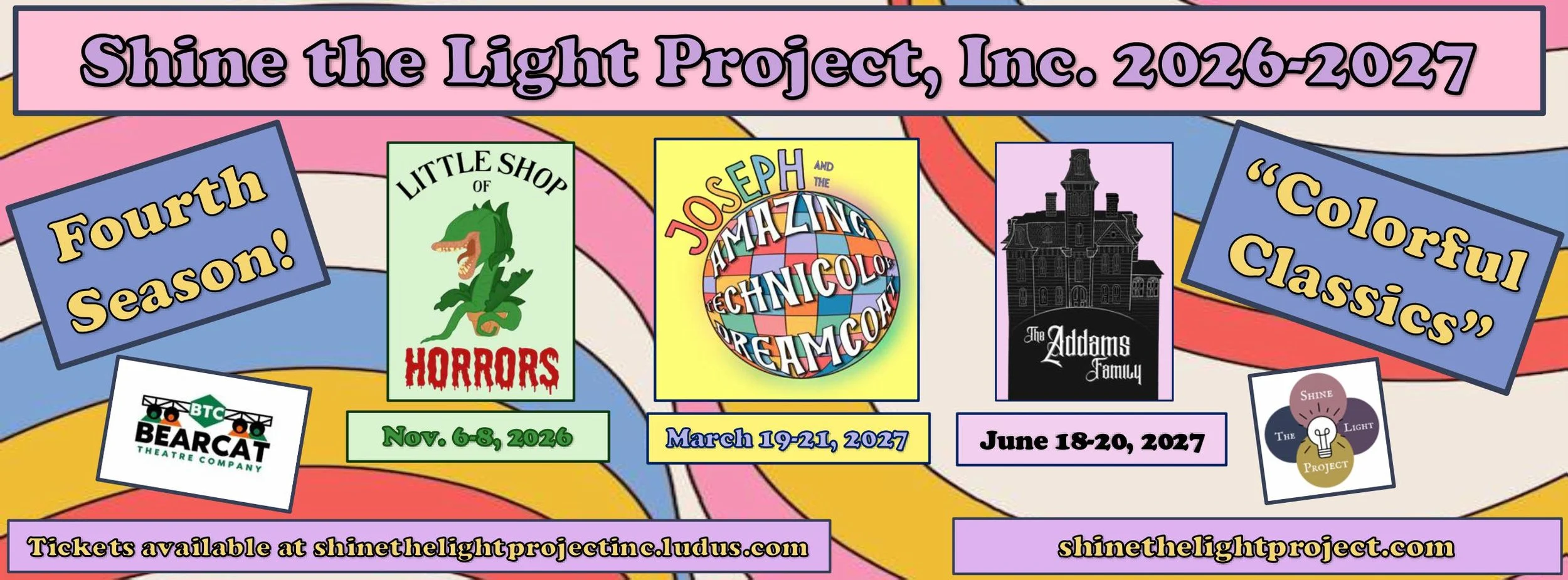 Season 4 Show Banner - Tickets Available at shinethelightprojectinc.ludus.com