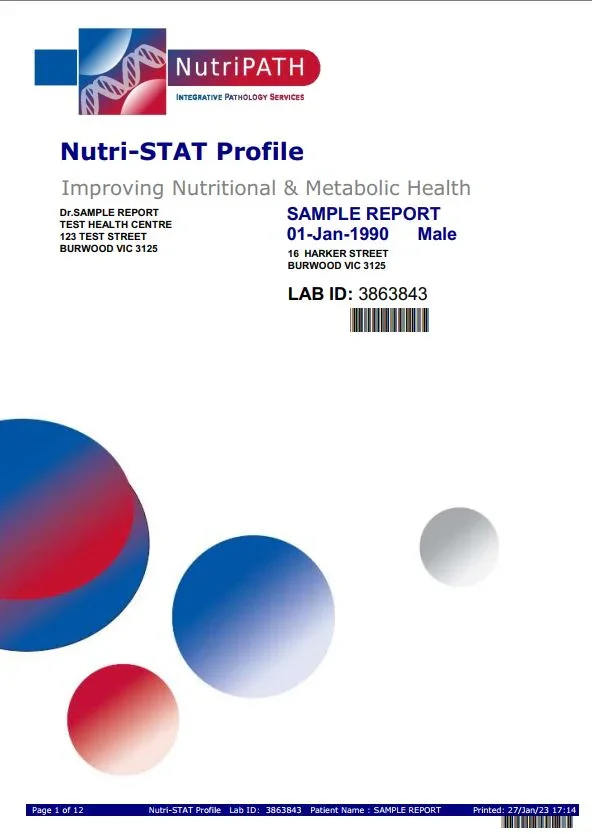 Nutripath Nutri-Stat Test