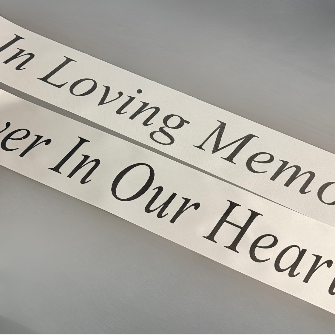 Sympathy 3" Wide Satin Ribbon Banner