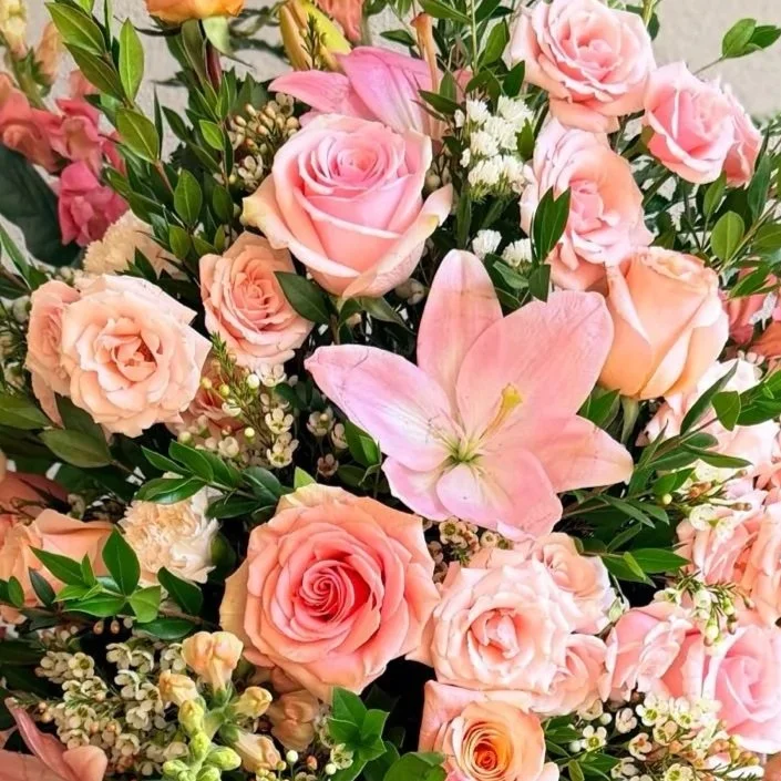 pastel flower arrangement