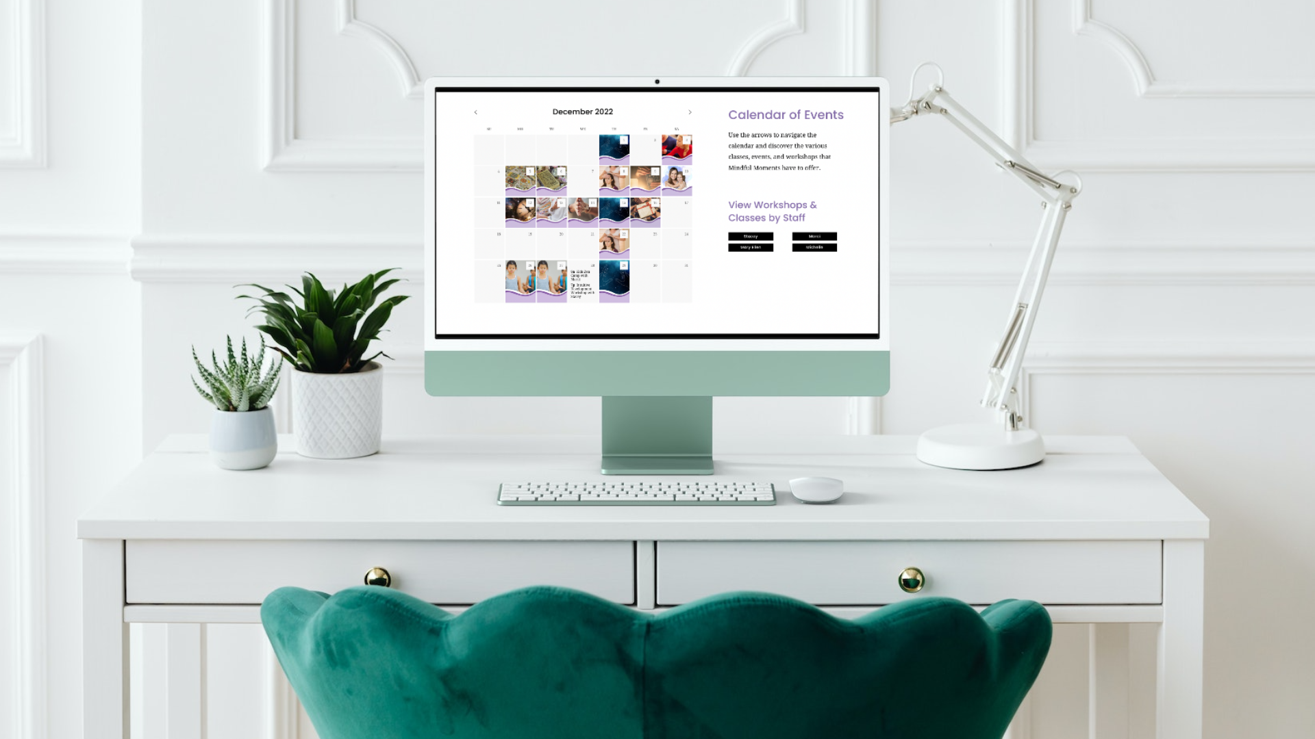 Several events were held each month for guests to sign up and register.