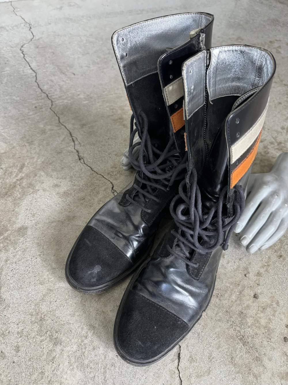 ARCHIVE RAF SIMONS AW16 NIGHTMARES AND DREAMS LEATHER BOOTS