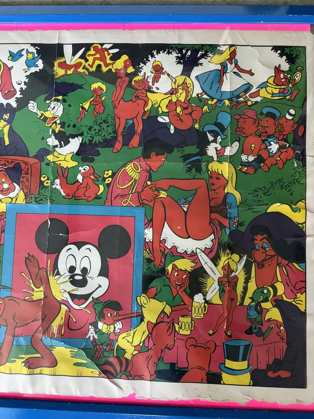 60s ヴィンテージ　Wally Wood ディズニー ヴィンテージ ブラックライト ポスター ディズニー ピンナップ