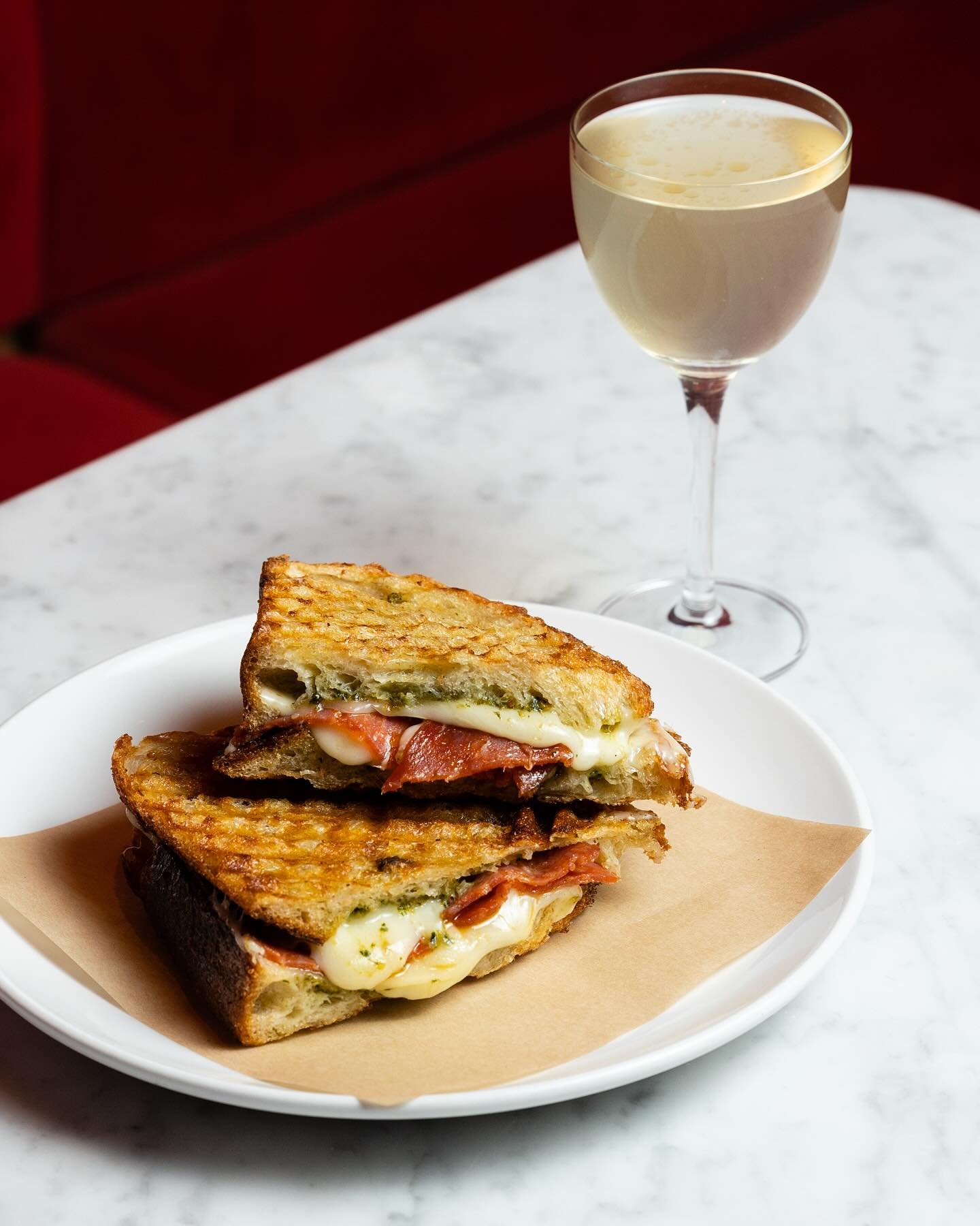 Pressed sandwich + a Red Room cocktail = the perfect pair. Even better when you share with a friend! 

Join us for our Aperitivo Hour daily from 5p-7p ✨🍸

Be sure to check our website calendar weekly for closures due to private events! 

#redroomfre