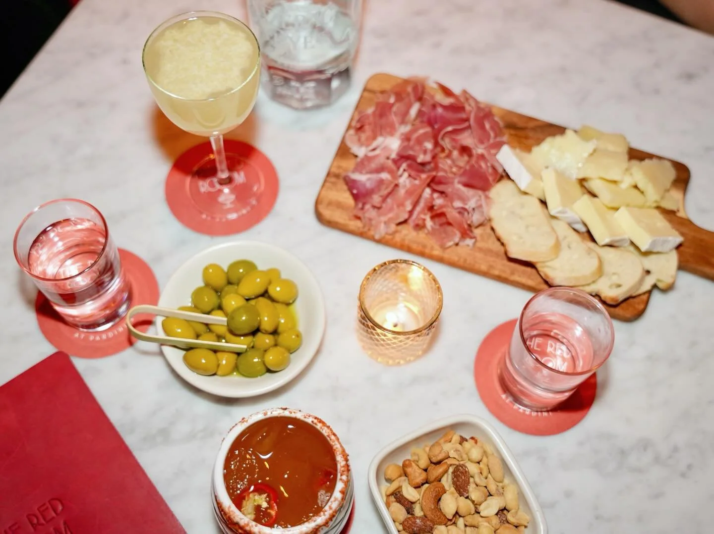 Aperitivo Hour is live from 5p-7p Wednesday-Saturday ✨ Enjoy 2 cocktails + a charcuterie board OR pressed sandwich for $35! Stop by tonight to try one for yourself 🍸🧀

We will be closed tomorrow, so tonight is the night to visit The Red Room! 

❗️T