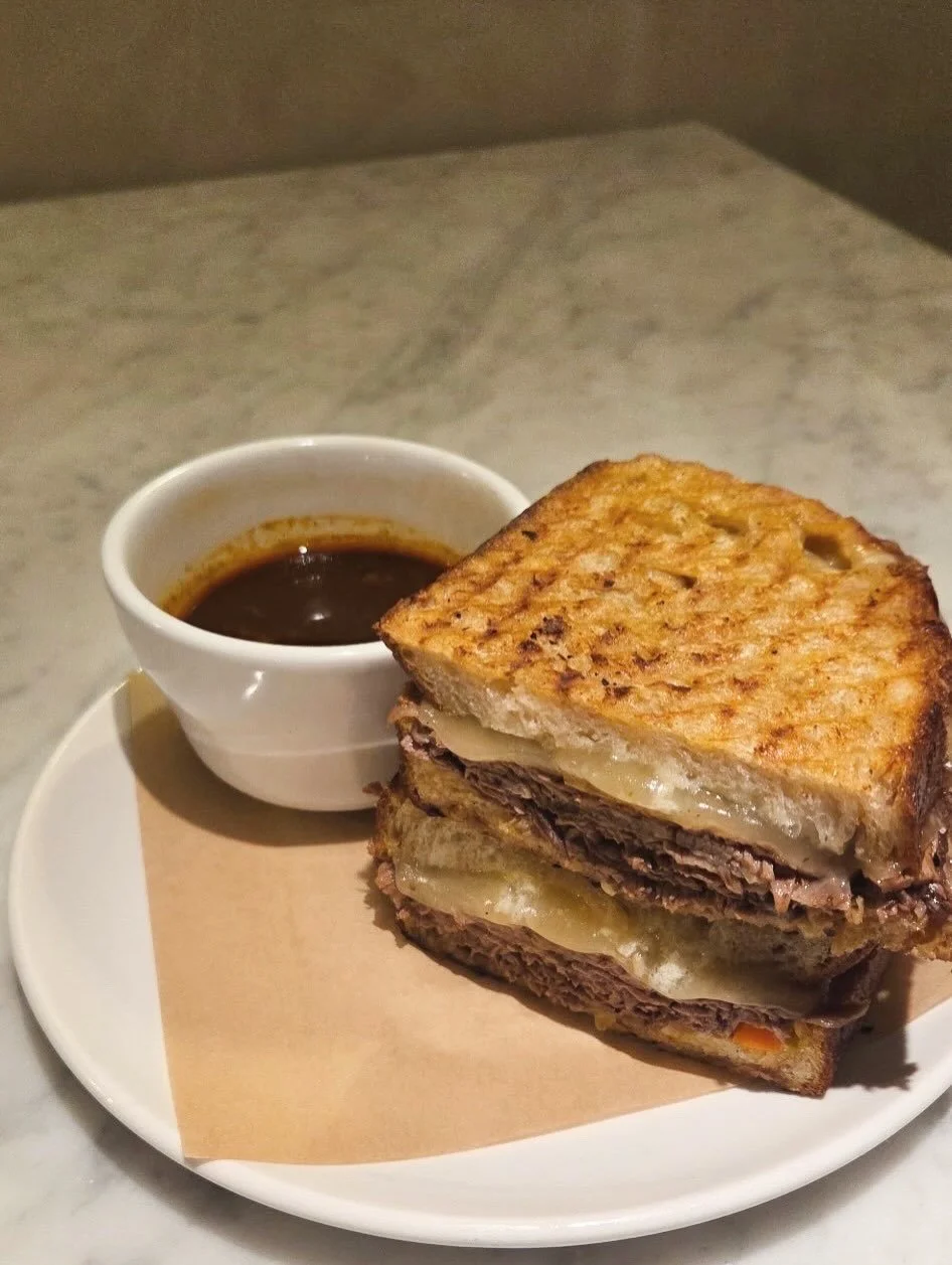 Our new Braised Beef Sandwich has arrived 🔥

Slow-braised beef, melty fontina, and giardiniera piled onto artisan bread and grilled 

Regular hours this weekend&mdash;come taste it for yourself! 

Be sure to check our website calendar weekly for clo