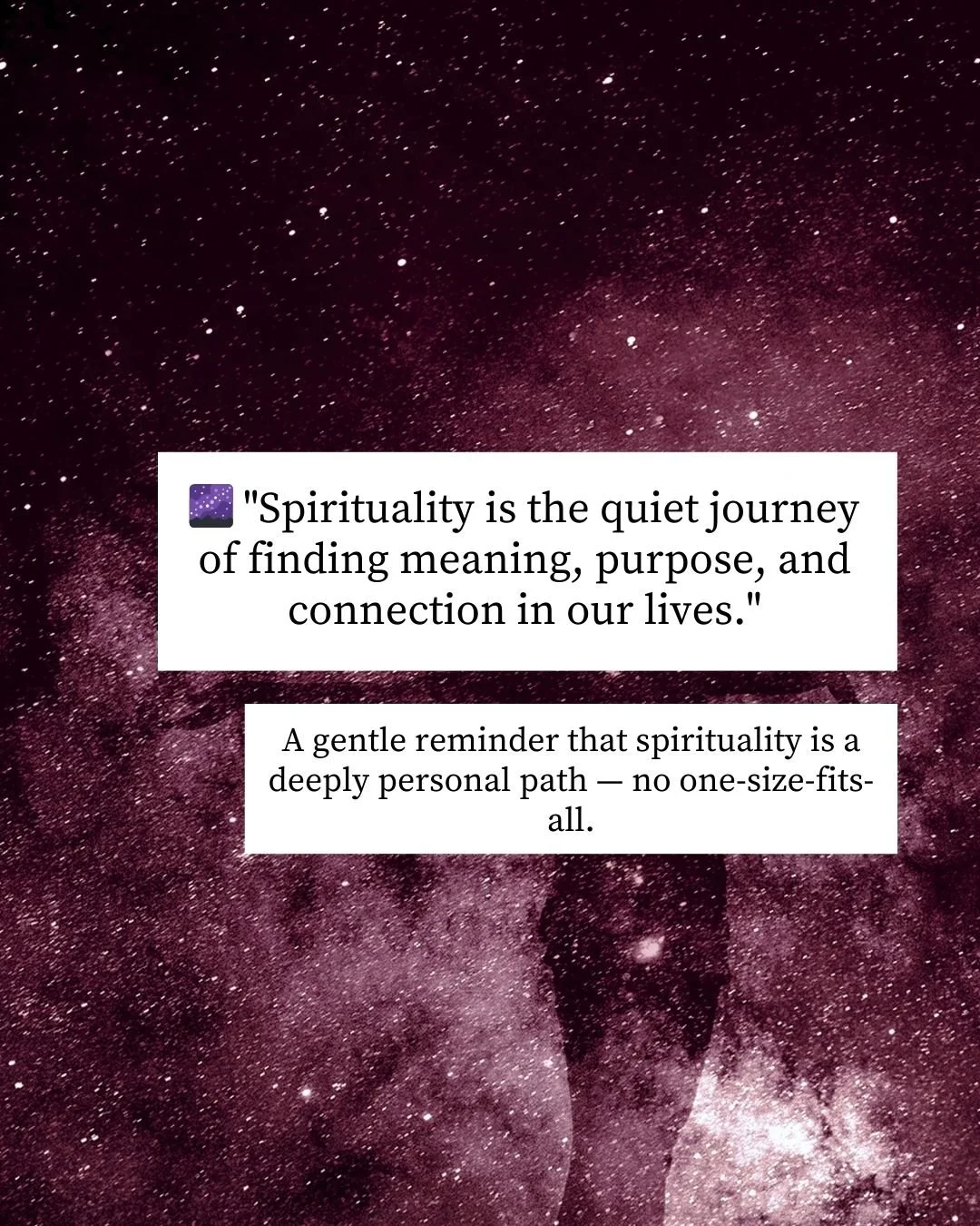 Spirituality is a journey of finding meaning, connection, and inner peace. It&rsquo;s about embracing the beauty in life&rsquo;s mysteries, living with purpose, and feeling the deep connection that unites us all. 🌌