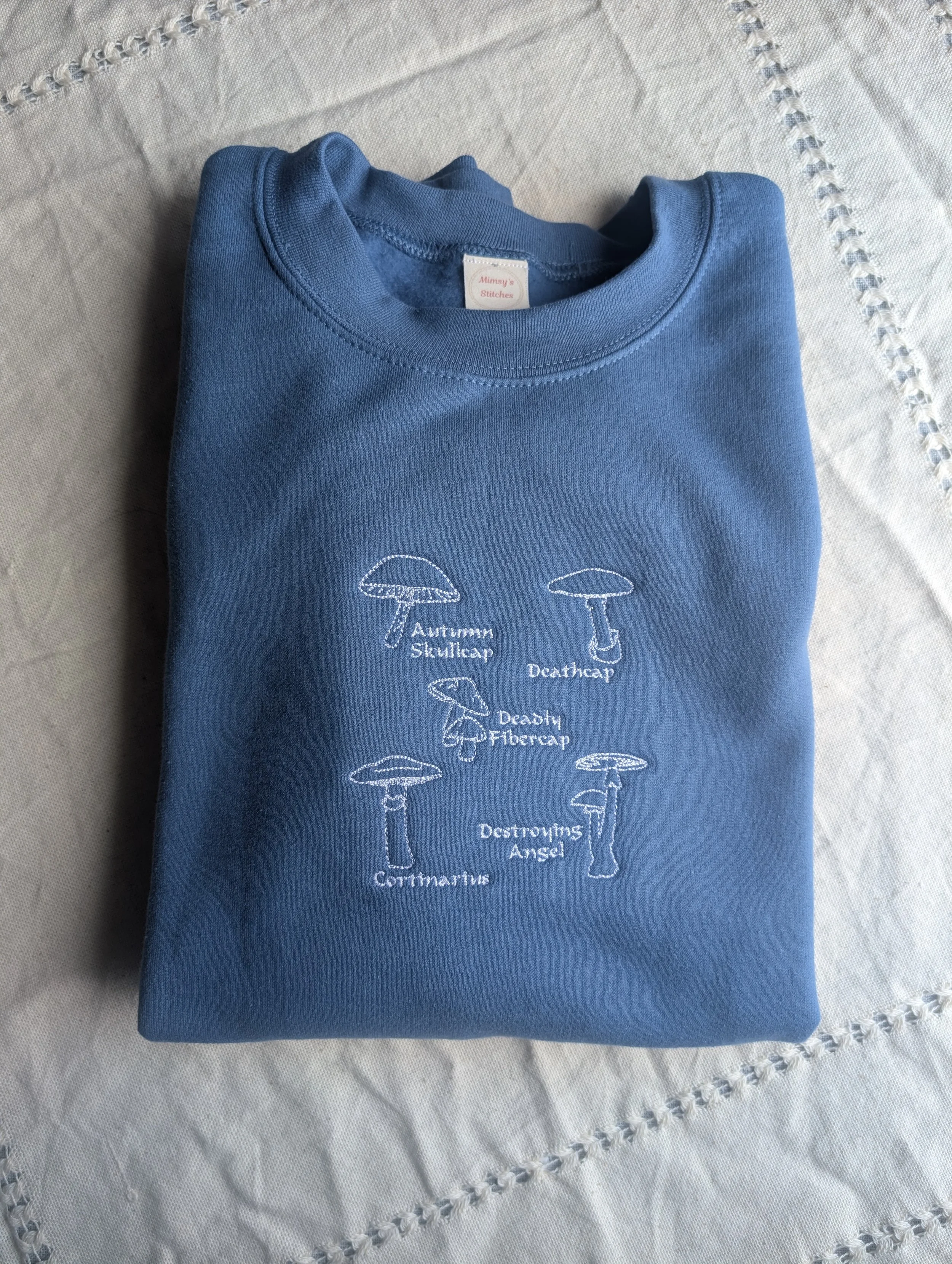 Deadly Mushrooms Embroidered Crewneck Sweatshirt