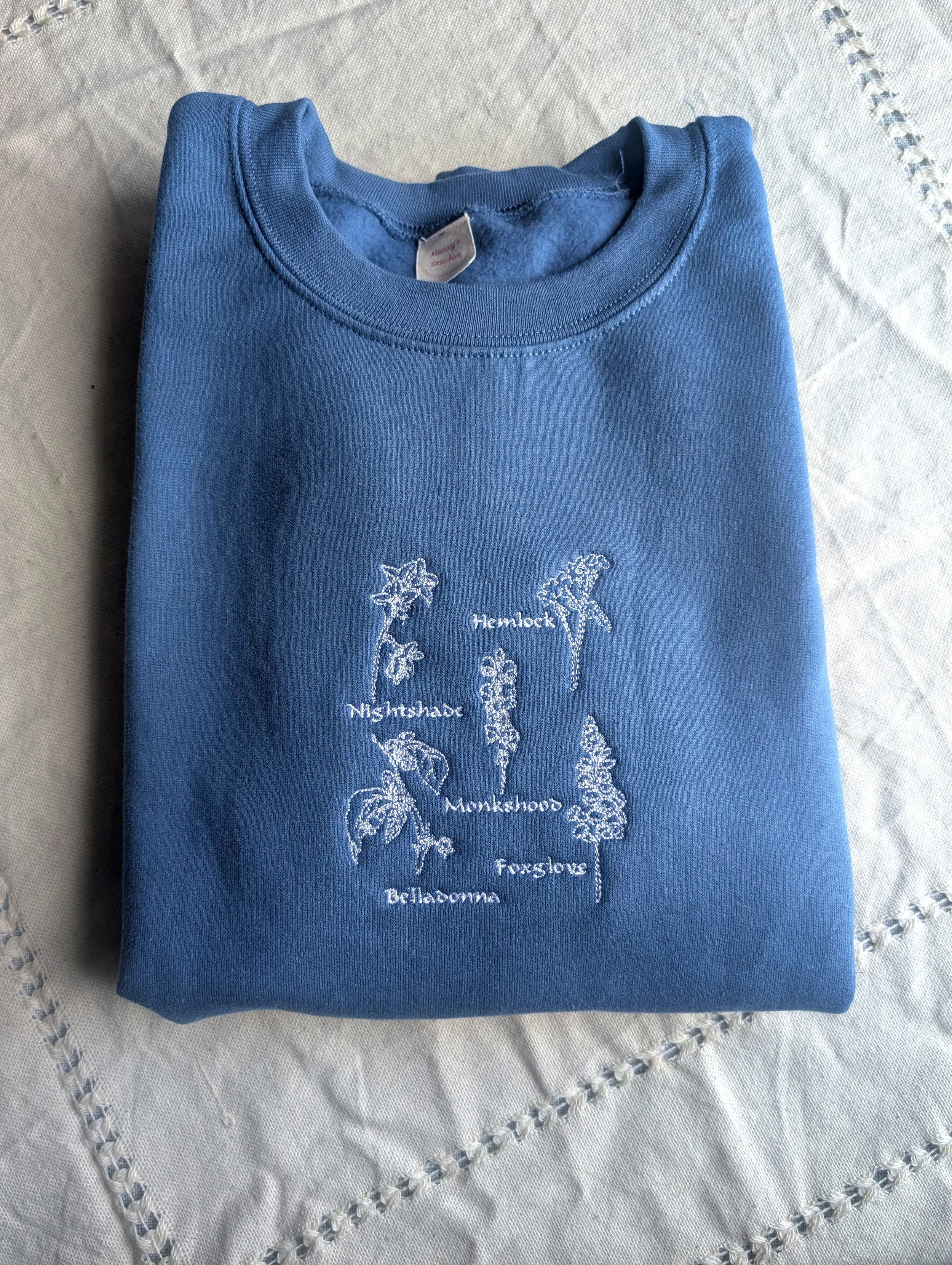 Deadly Plants Embroidered Crewneck Sweatshirt