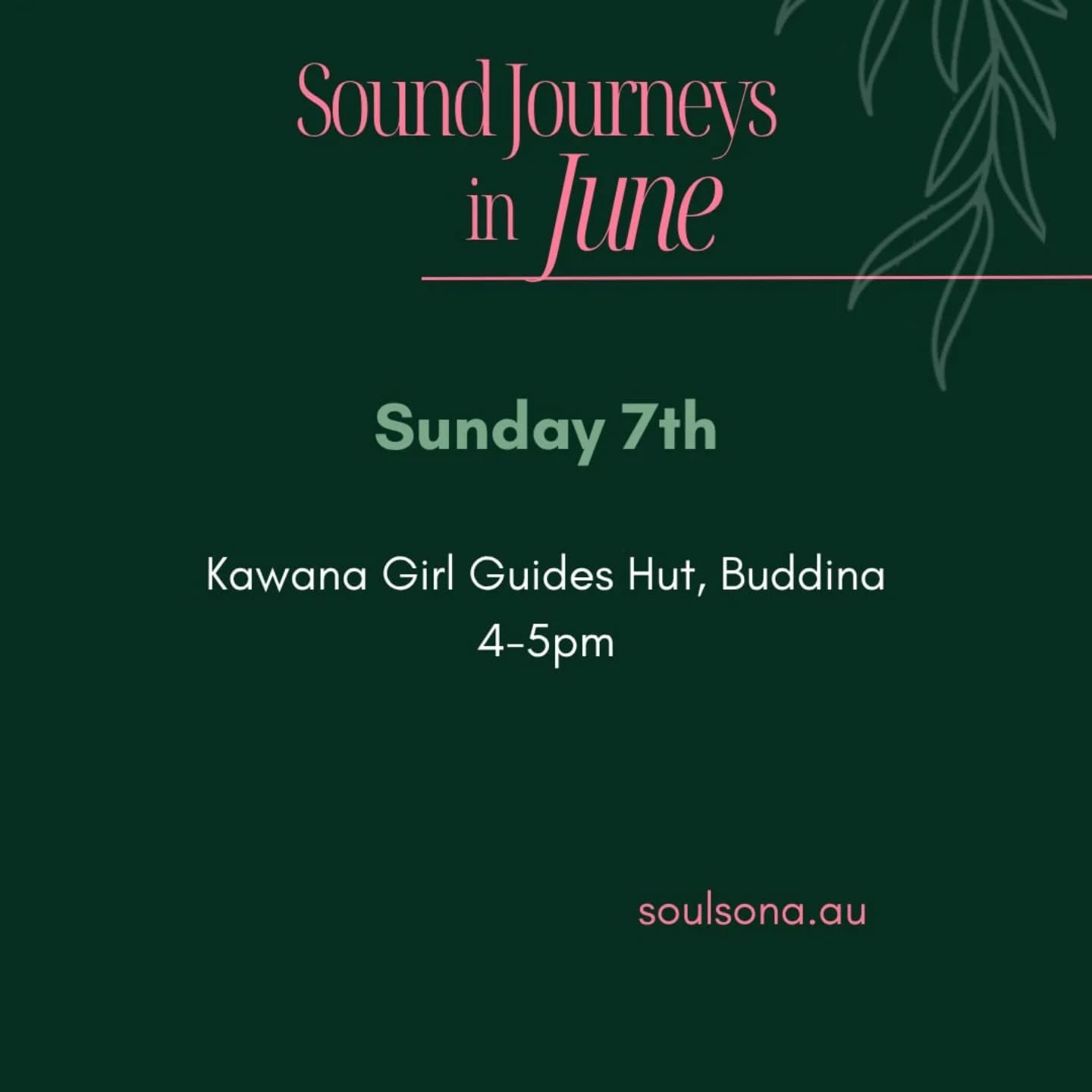 Only one Sound Journey this month as I'll be off for a little getaway! ☀️

So come and join us this Sunday for your sound healing fix.. a chance to slow down, unwind, and fill your cup before I take a short break.

Save your spot at soulsona.au.  See