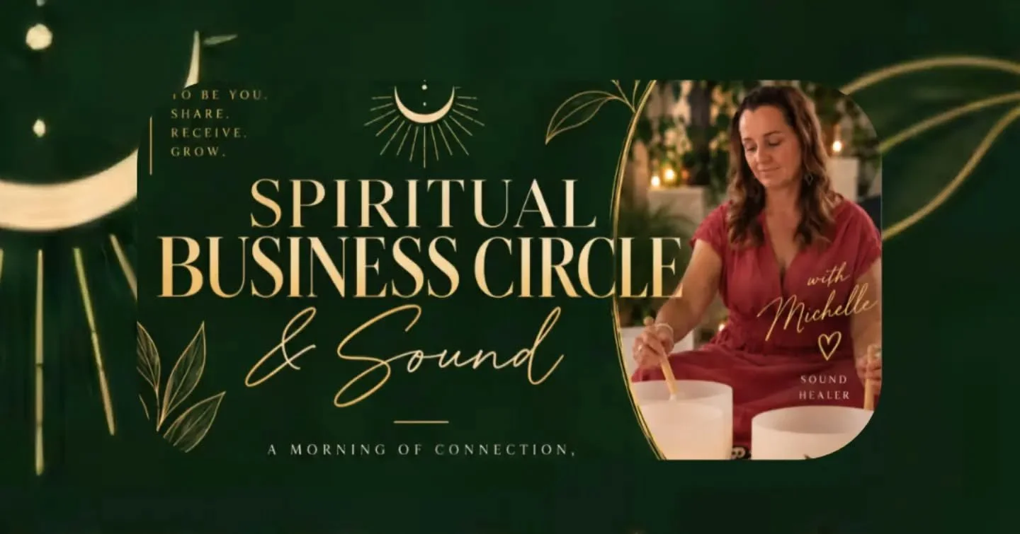 Join Rosie &amp; I for a relaxed morning of Sound Healing, meaningful conversations, connection and community with like-minded entrepreneurs.

🌿 Sunday 4th October
🌿 9.30am to 11.30am
🌿 Soul Song Temple, Nambour

Whether you're building a business
