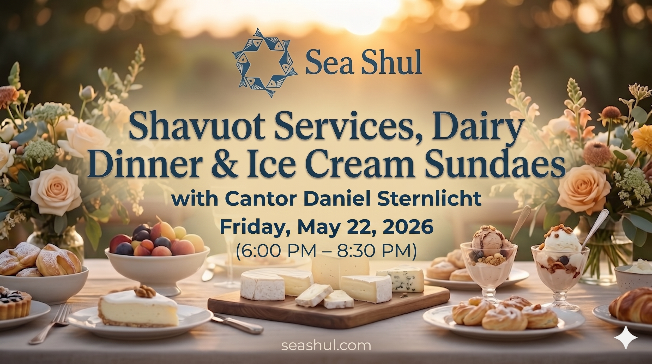 Shavuot Services, Dairy Dinner &amp; Ice Cream Sundaes