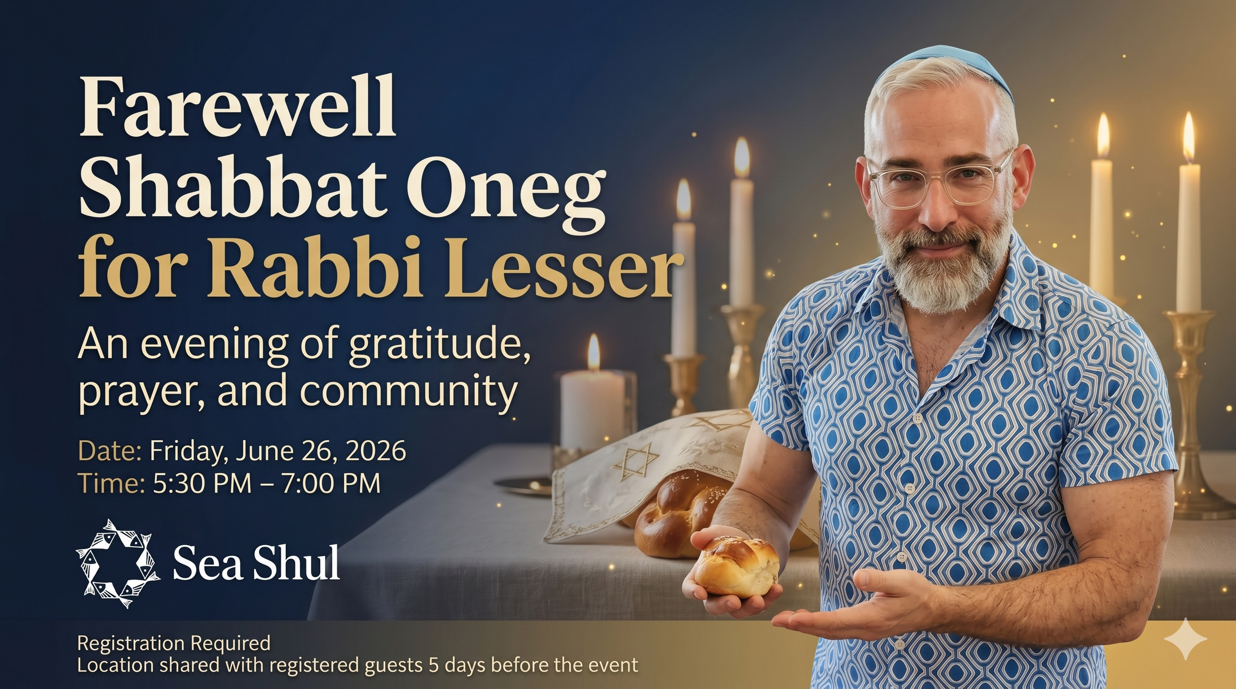 Farewell Shabbat Oneg for Rabbi Lesser