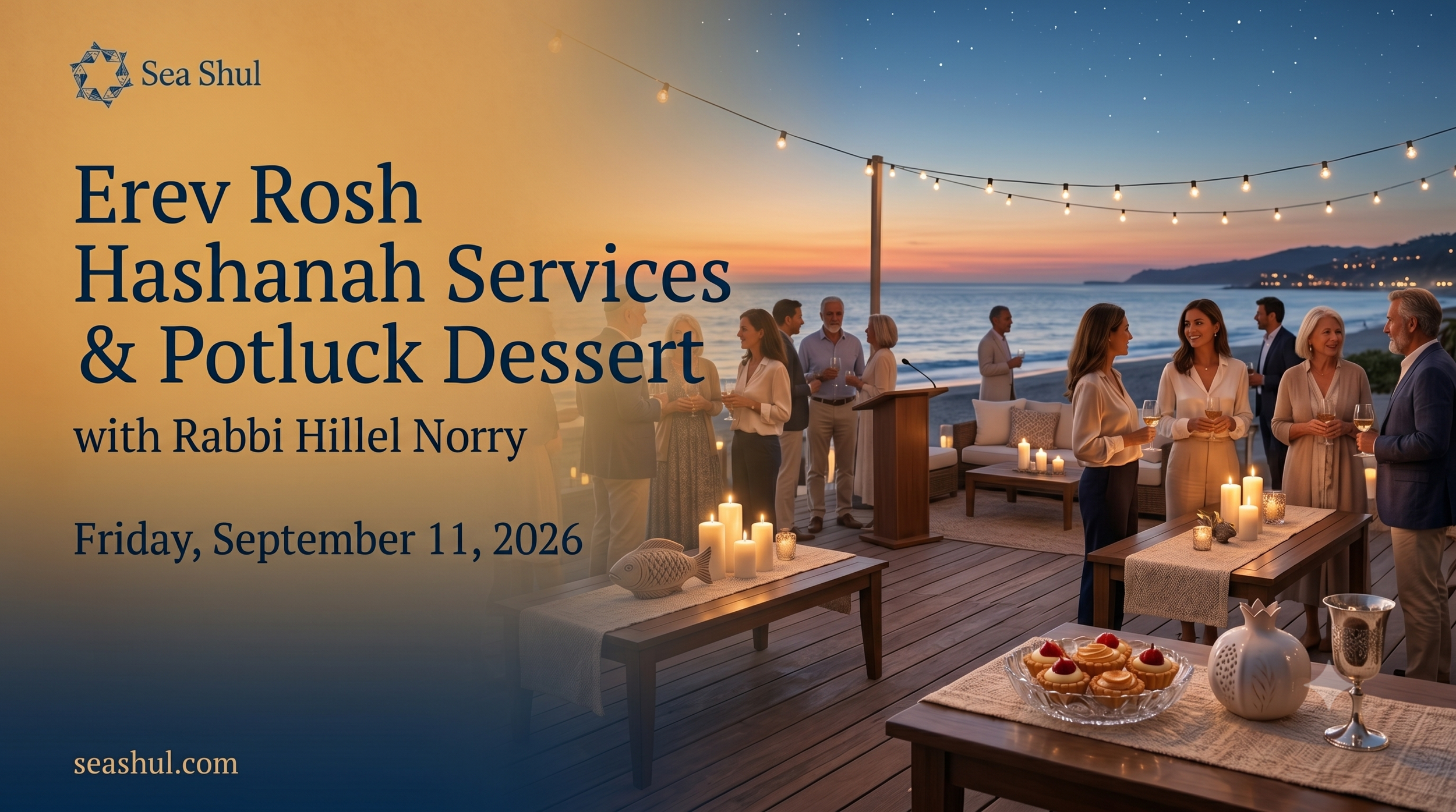 Erev Rosh Hashanah Services &amp; Potluck Dessert with Rabbi Norry