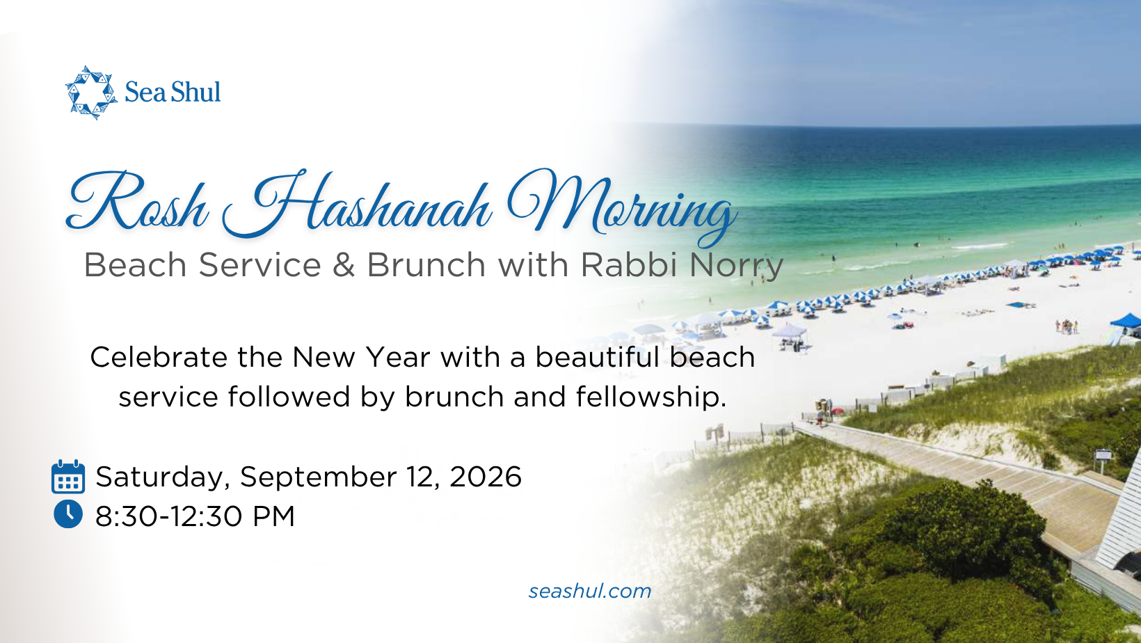 Rosh Hashanah Morning Beach Service &amp; Brunch with Rabbi Norry