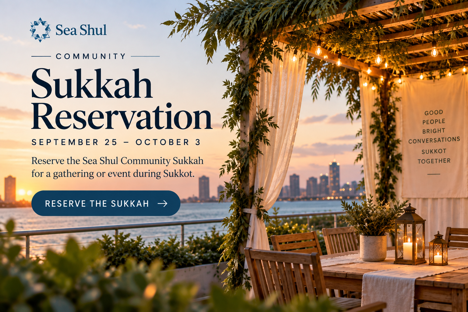Sea Shul Community Sukkah Reservation
