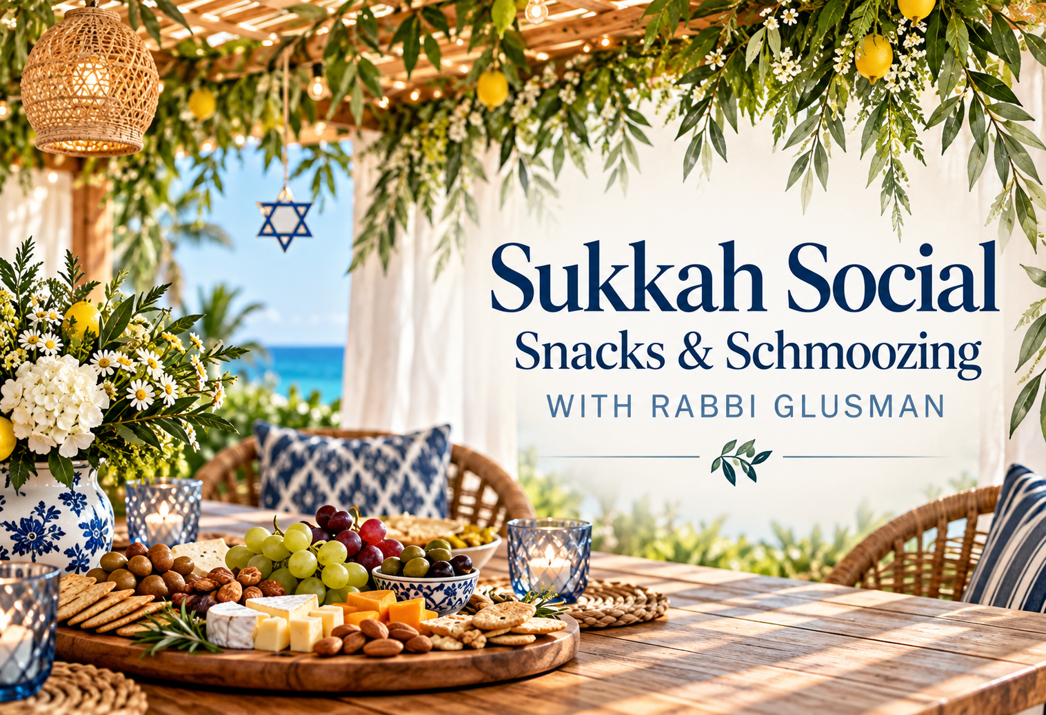 Sukkah Social: Snacks &amp; Schmoozing with Rabbi Glusman