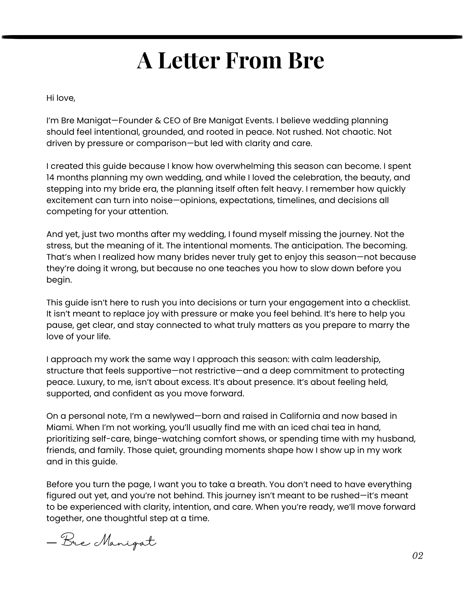 The Calm Bride Wedding Planning Guide Final Version - a letter from Bre.PNG (Copy)