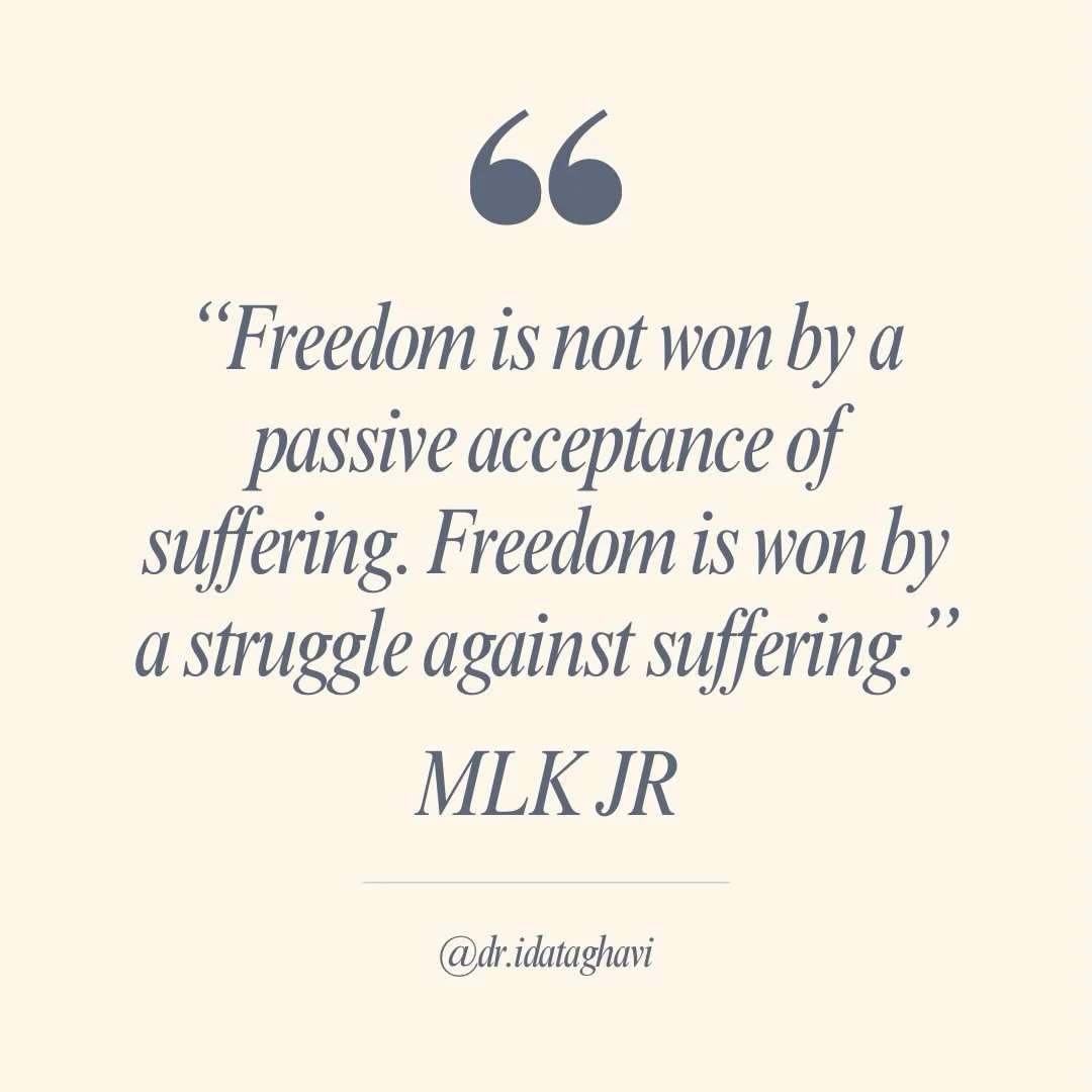 The fight for freedom, internally and externally, is relevant today and always. 

Swipe for freedom (azadi) in Farsi tattooed in my Persian mother&rsquo;s handwriting, to remind me of my roots and dreams.

#mlk #freedom #psychologicalliberation #soci
