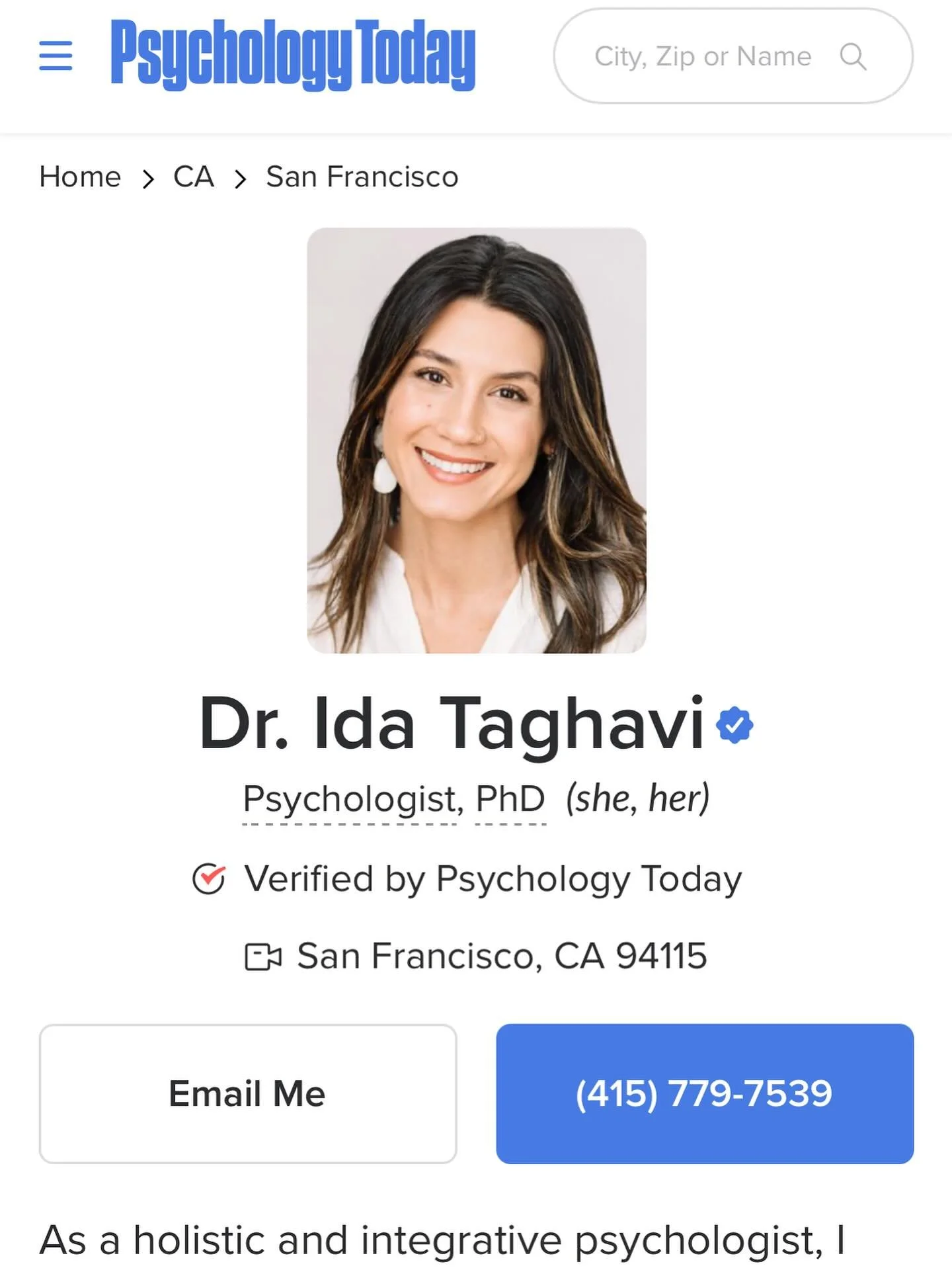 Greetings from California 🌻 It&rsquo;s been a dream getting to work bicoastal with NY and CA clients! For more connection on the west, I can now be found on @psych_today psychologytoday.com/us/therapists/ida-taghavi 🌈

#holistic #therapy #mentalhea