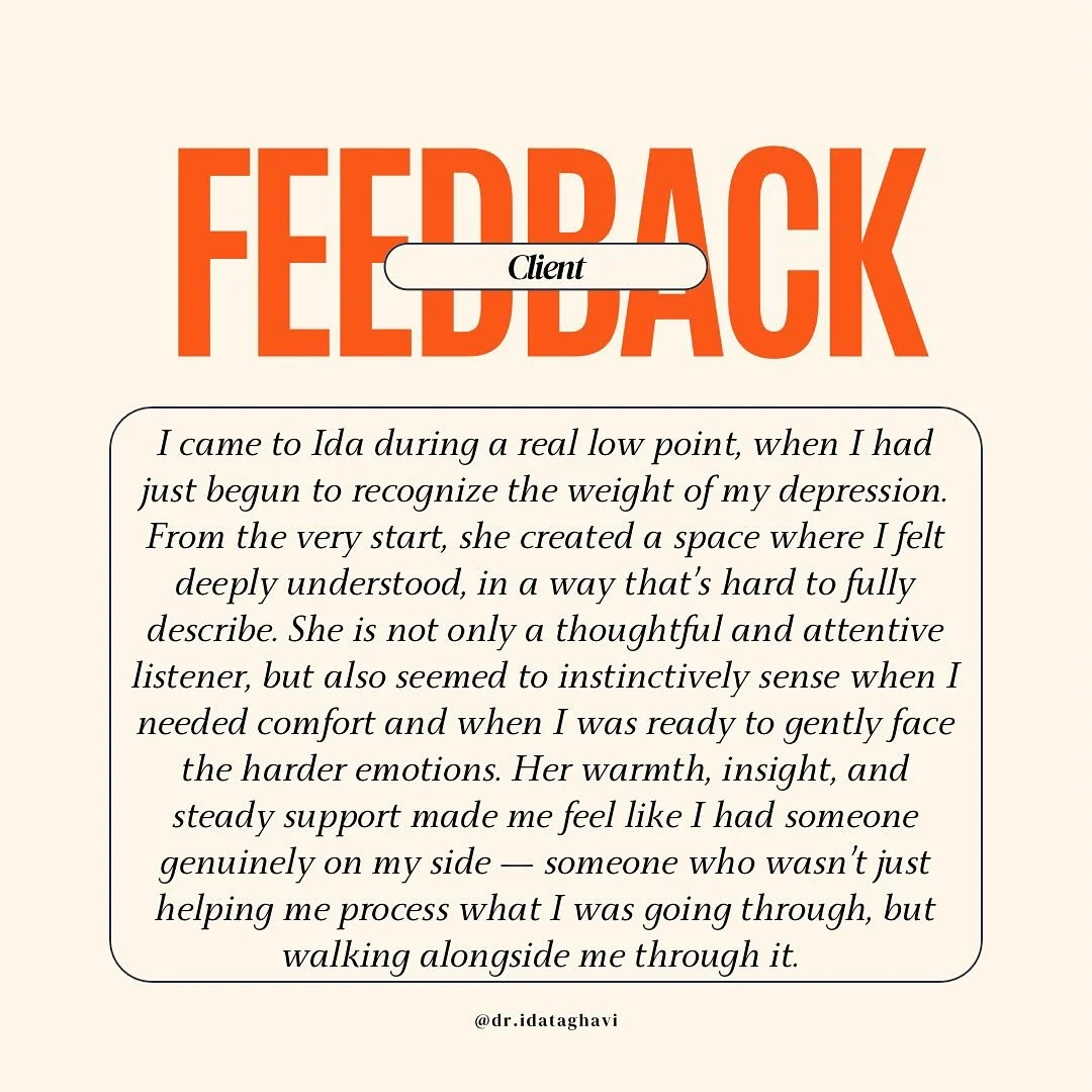 It&rsquo;s a gift to walk alongside clients 🙏🏽

#testimonial #clientfeedback #therapy #therapeuticrelationship #growth #healing #mentalhealthjourney #psychology #holisticpsychologist