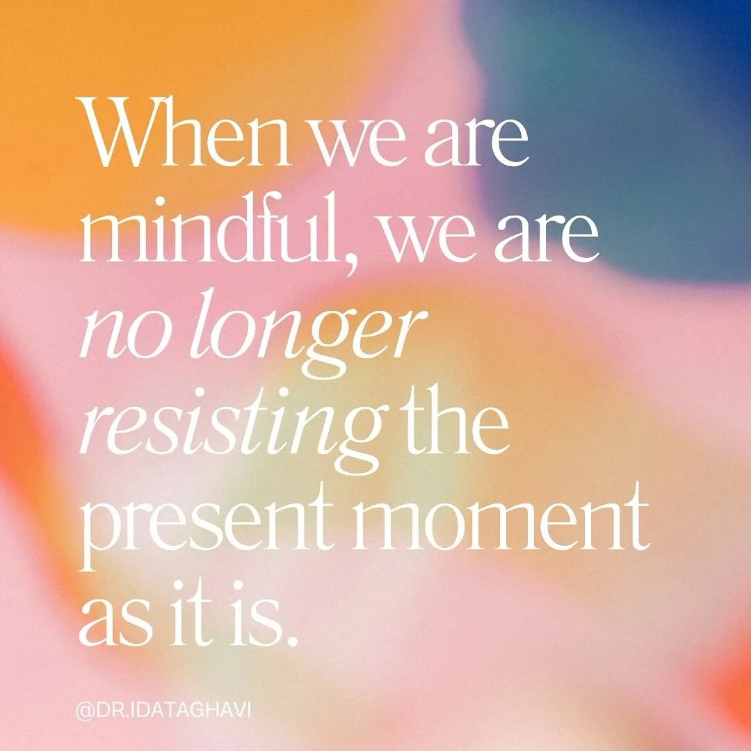 A lot of our suffering resides in over-thinking about the future and/or past (hello anxiety and depression 👋🏽). Sometimes we do this to escape discomfort that is here in the present moment, or to avoid discomfort we have towards uncertainties in th