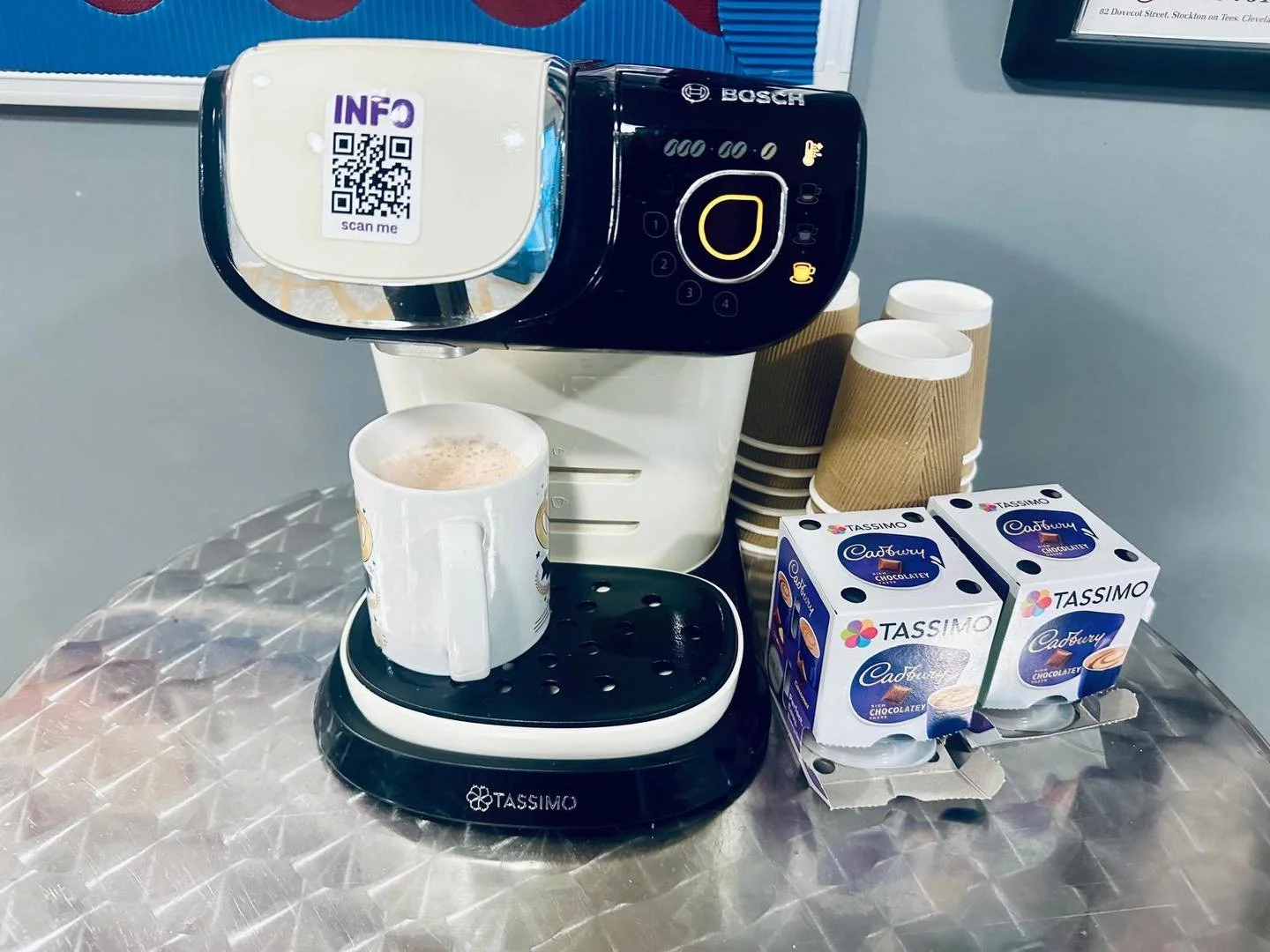 Join us in reception this afternoon for a hot chocolate to warm you up on this cold winters day