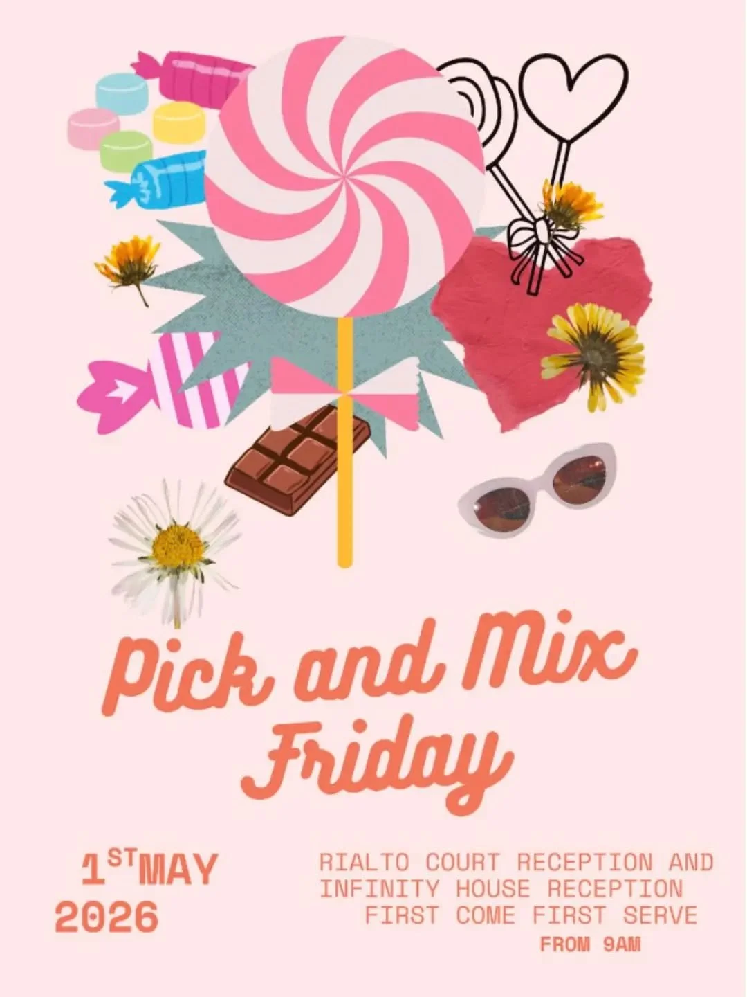 Come to reception for pick and mix Friday 🍡🍬🍭🍫