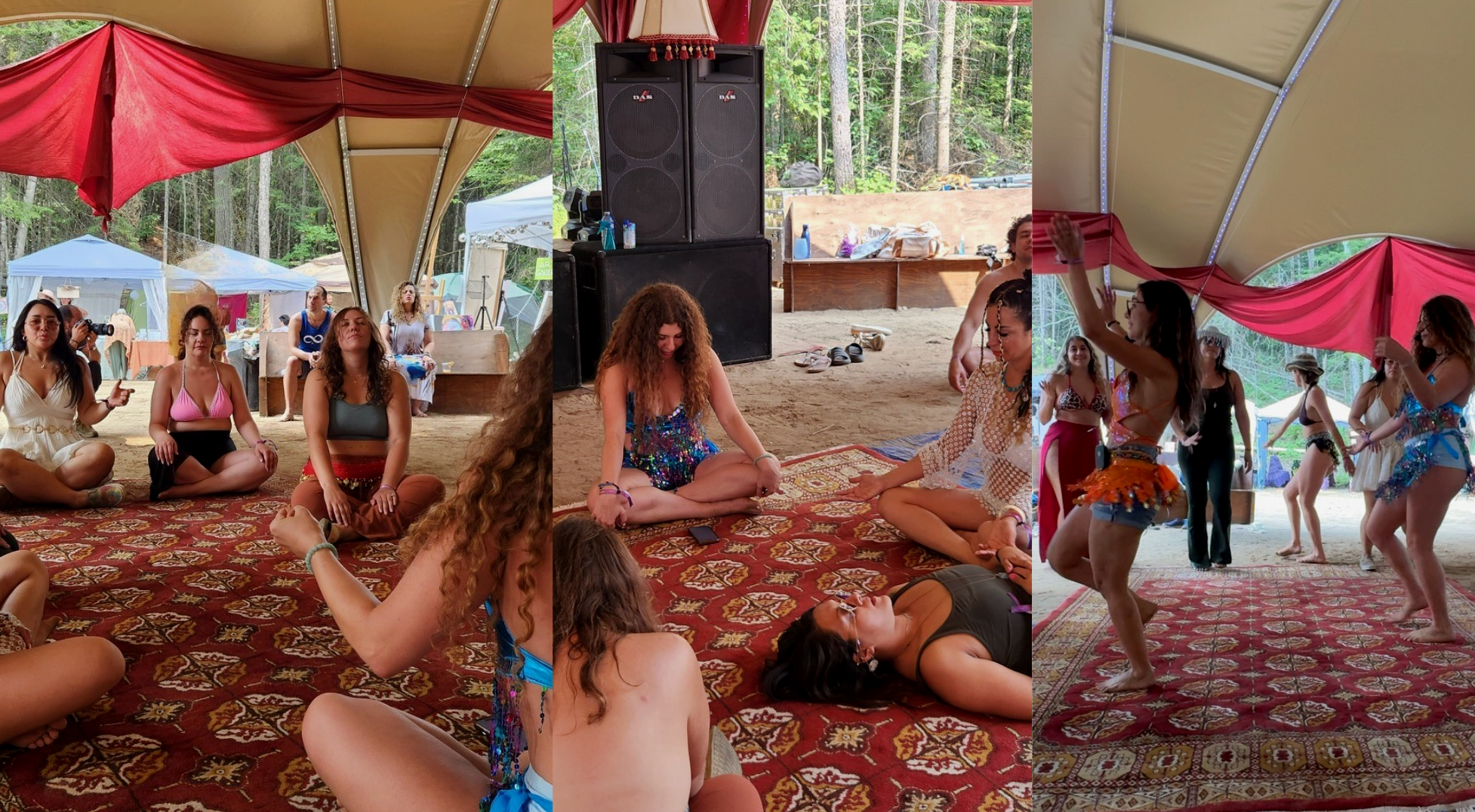 women dancing and free