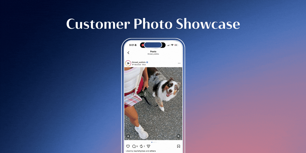 Example of a customer photo carousel post on Instagram.