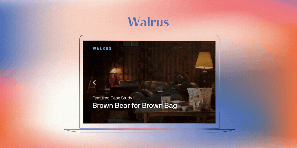 Walrus New York advertising agency website and creative work