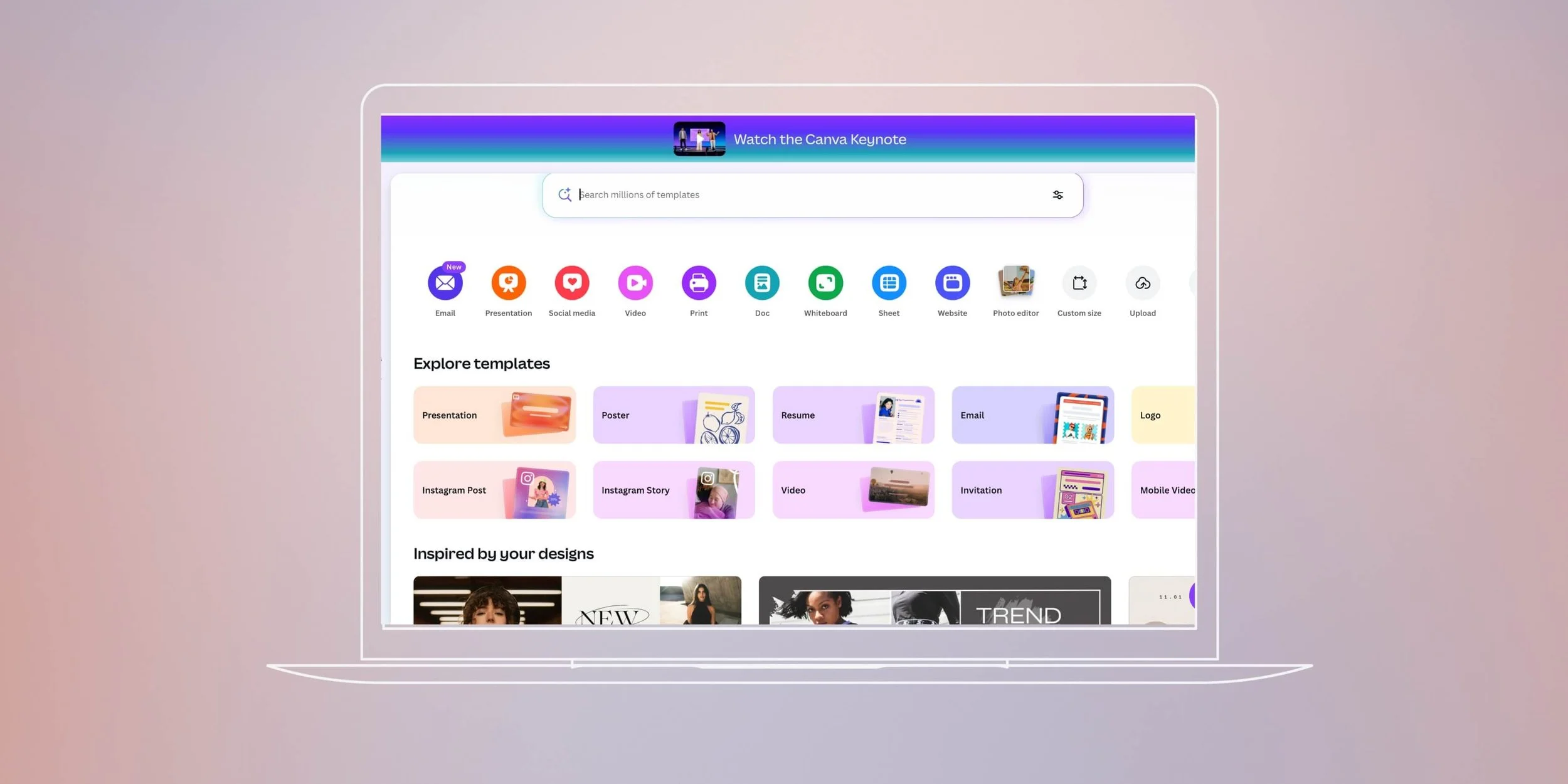 Content Creation Templates: Canva website