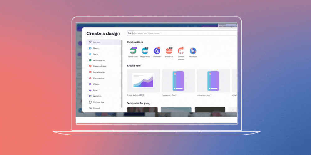Seamless Instagram Posts: Canva Custom Sizing