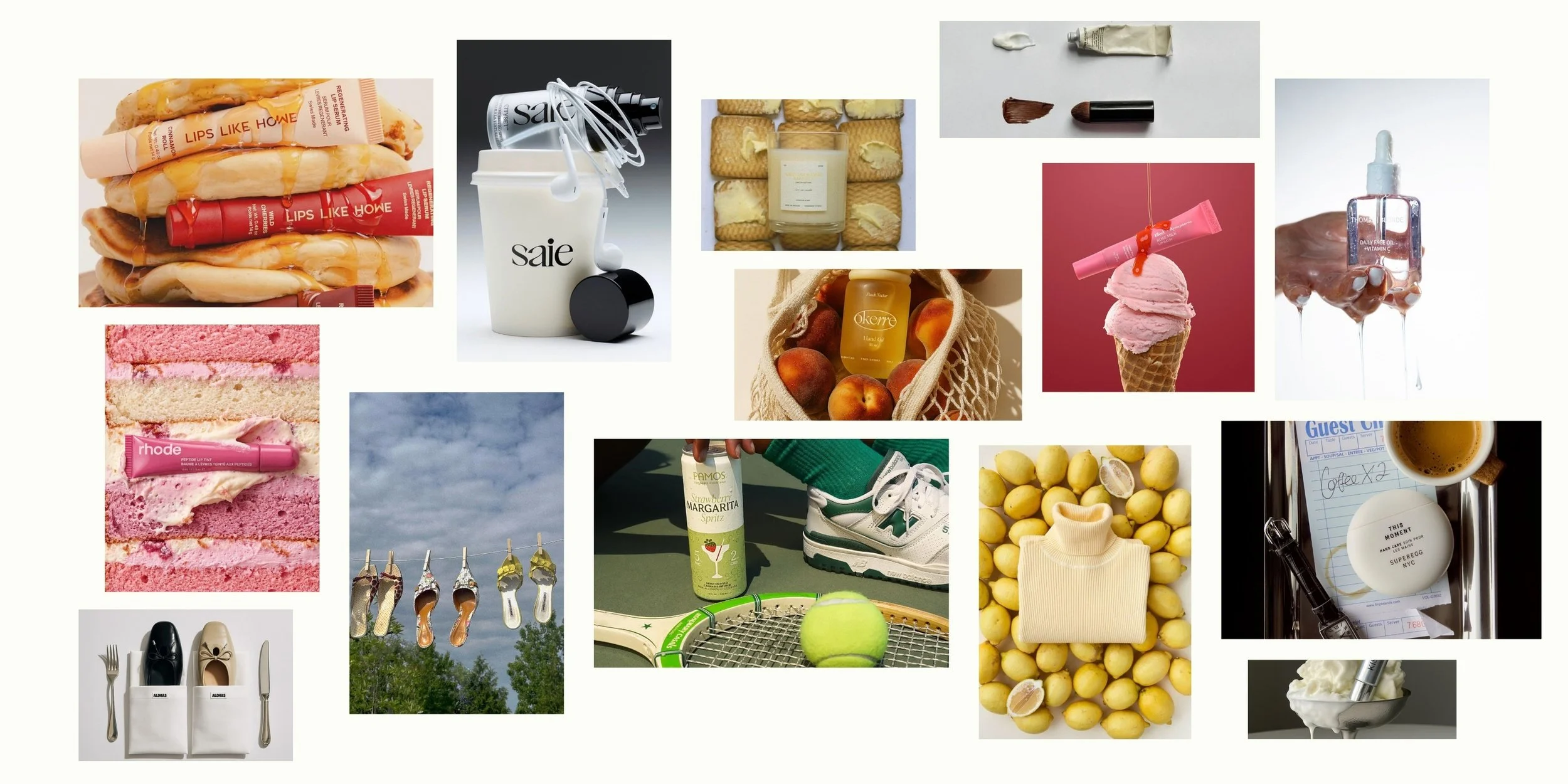 This image shows high end images for e-commerce brands, showing that a high end photoshoot is the most expensive out of most product photography options. There are over 12 examples of photoshoots on this image.