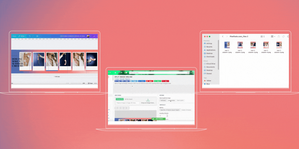 Seamless Instagram Posts: Split Image Files
