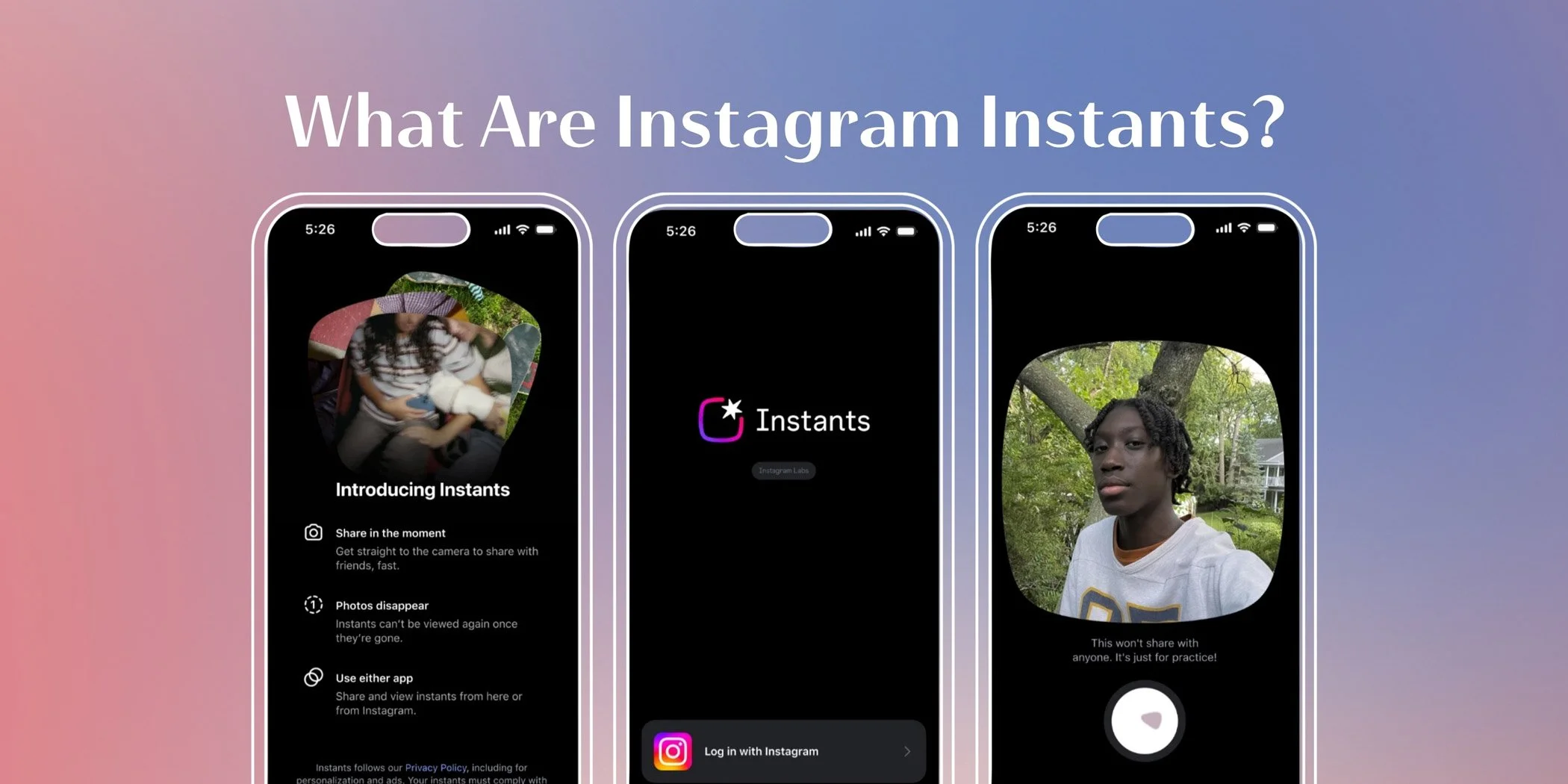 Instagram Instants feature inside Instagram DMs