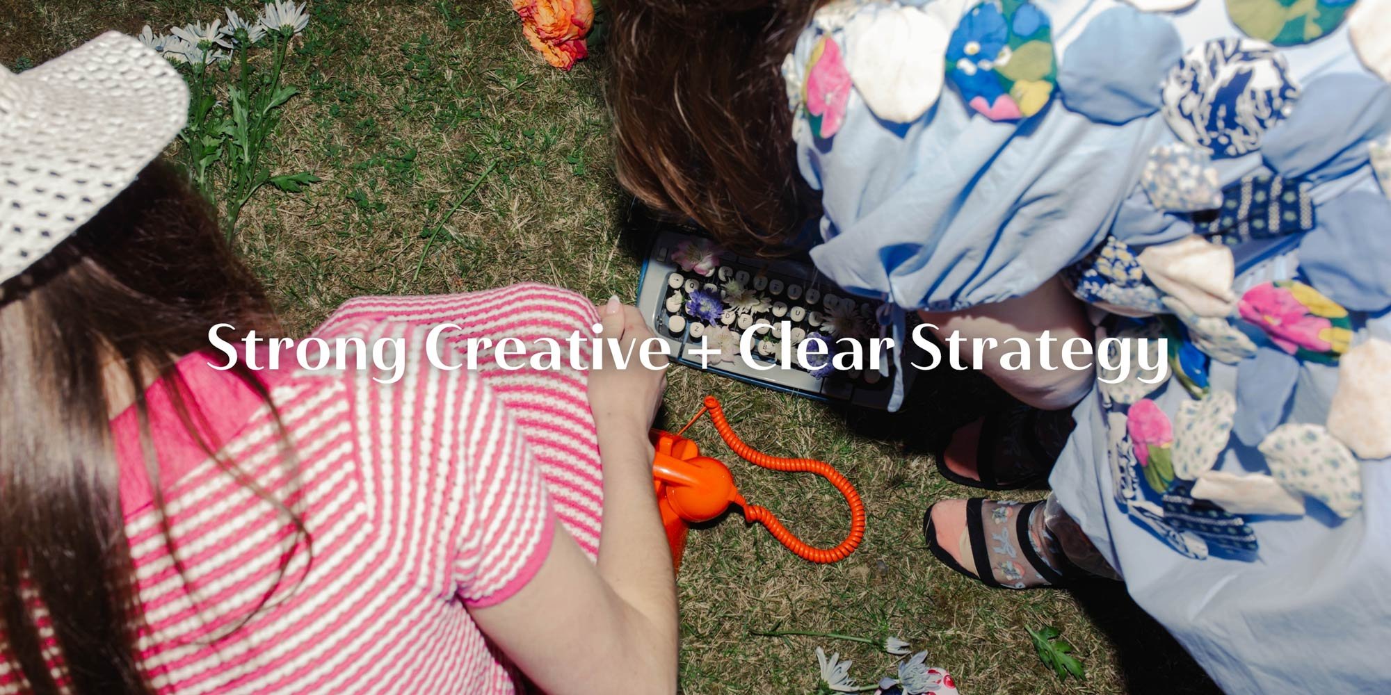 Overhead lifestyle scene representing strong creative and clear strategy for successful Instagram advertising campaigns