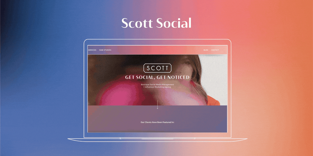 Scott Social NYC social media agency website and creative work