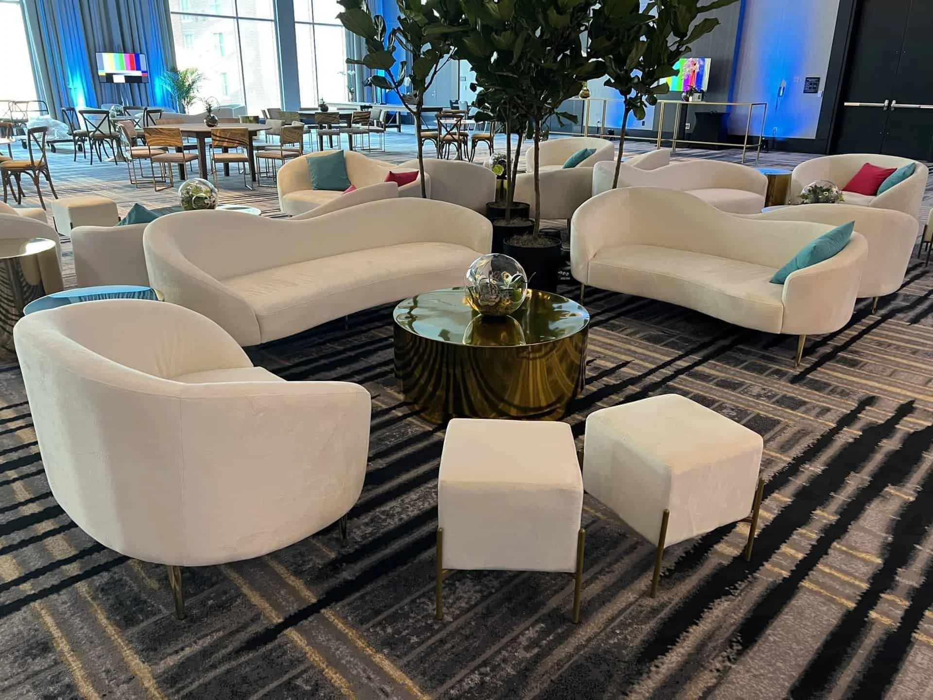 White Lounge Sofas & Ottomans - Culver City, CA