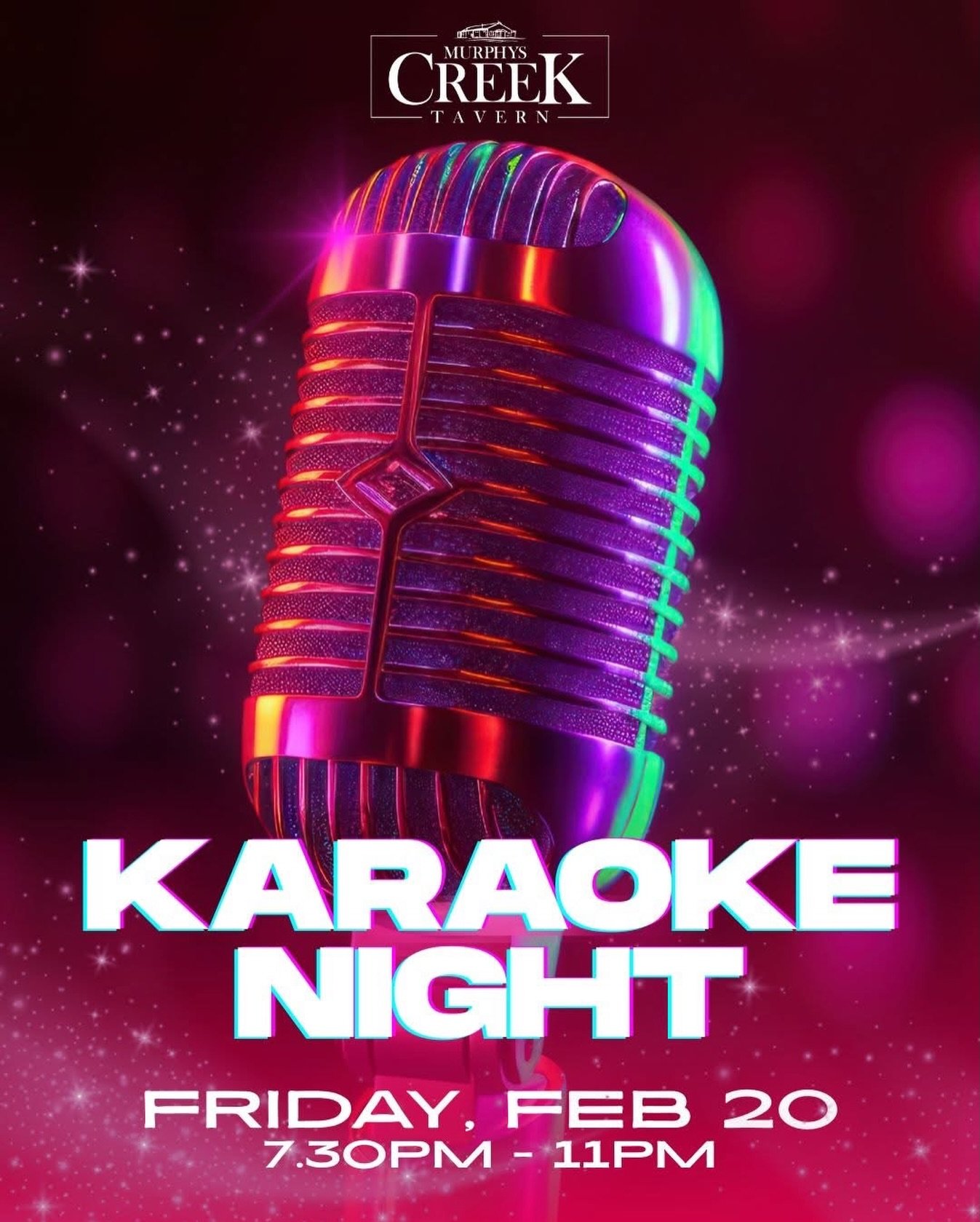 Move over Australia&rsquo;s Got Talent&hellip; Murphys Creek&rsquo;s got Karaoke! 🎶🎤
Join us this Friday night from 7.30pm &ndash; 11pm and the mic is waiting for you!

Shower singers, car concert superstars, and future rock legends... this is your